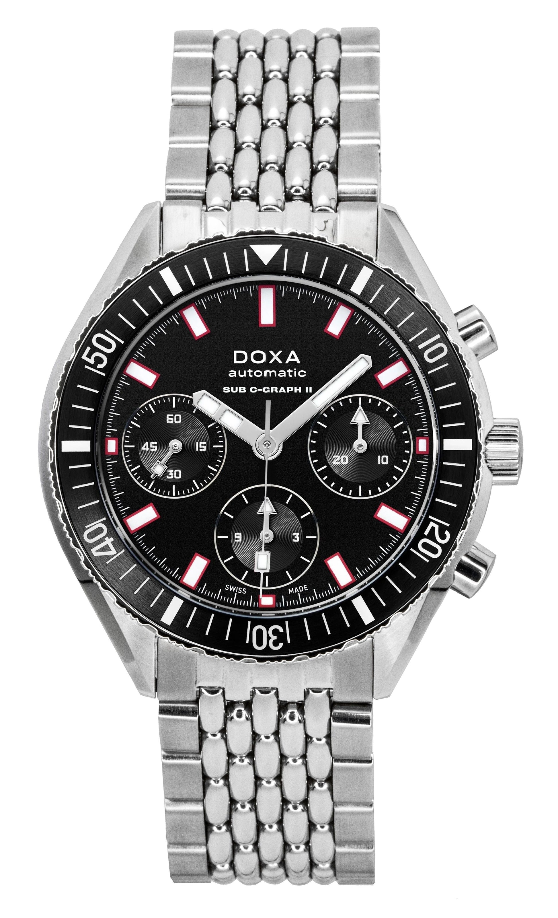 Doxa Sub 200 C - Graph II Sharkhunter Black Dial Automatic Diver's 797.10.101.10 200M Men's Watch With Extra Strap - Prestige Stones
