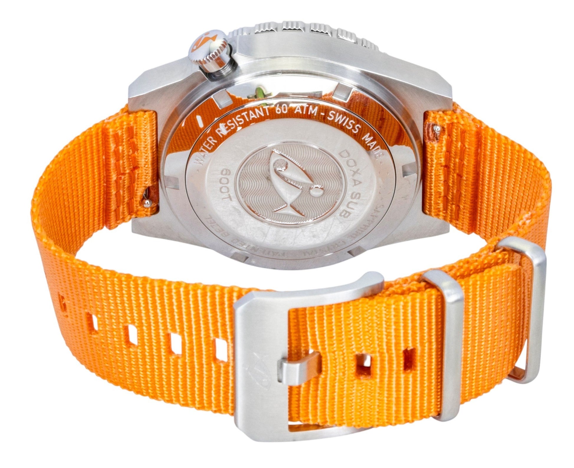 Doxa SUB 600T Professional Orange Dial Automatic Diver's 861.10.351.21 - N 600M Men's Watch With Extra Strap - Prestige Stones