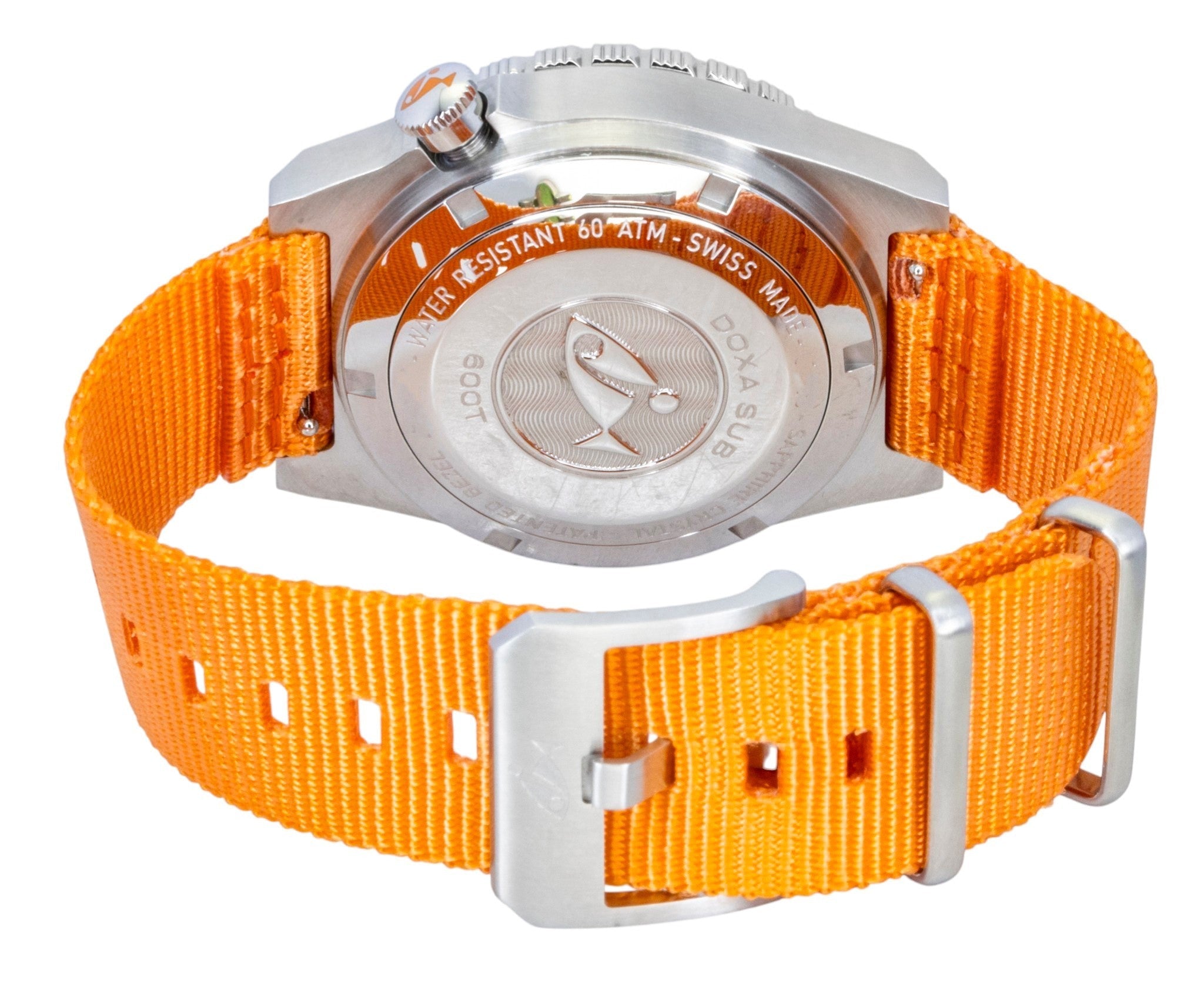 Doxa SUB 600T Professional Orange Dial Automatic Diver's 861.10.351.21 - N 600M Men's Watch With Extra Strap - Prestige Stones