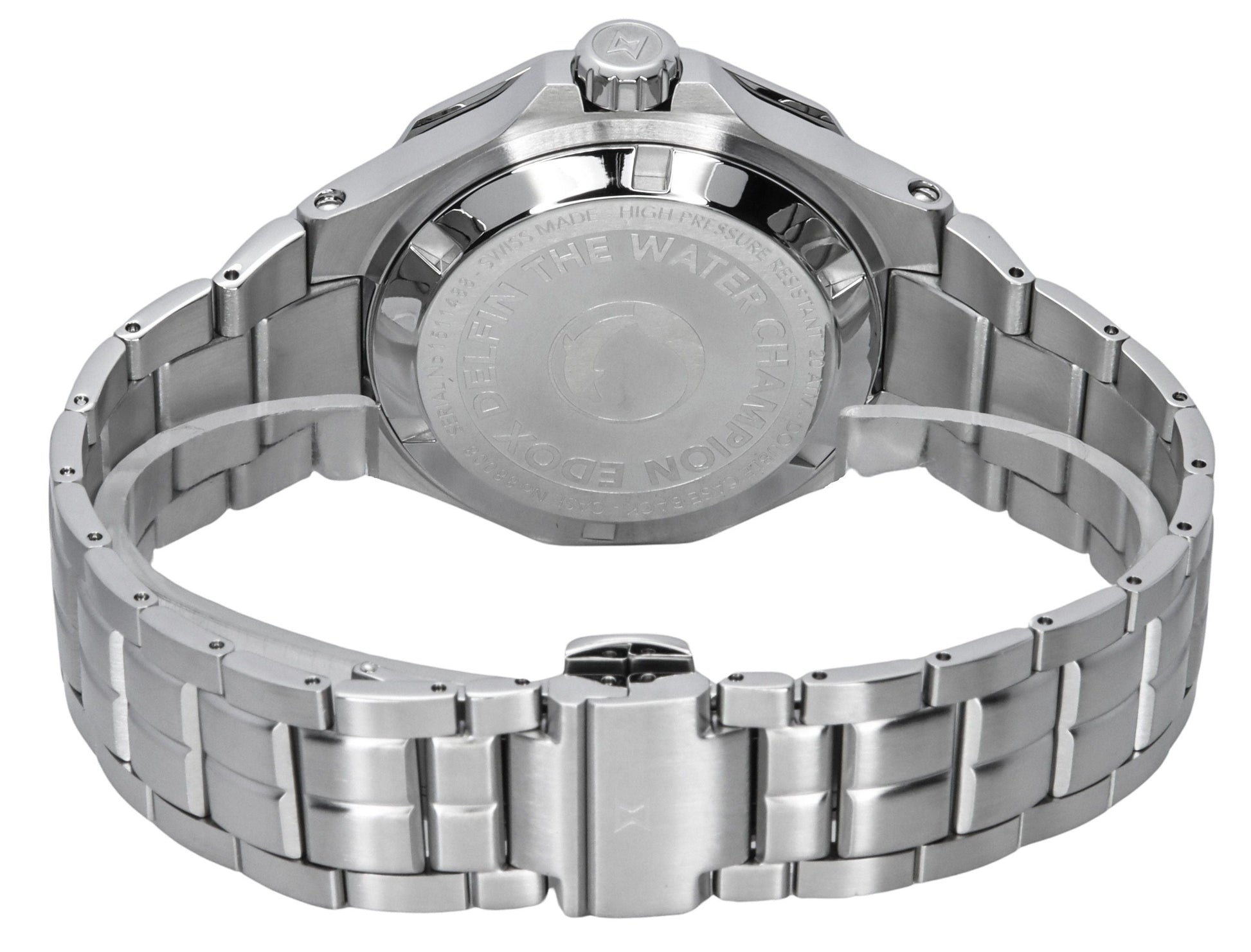 Edox Delfin The Original Day Date Black Dial Automatic Diver's 88008 3M NIN 200M Men's Watch - Prestige Stones