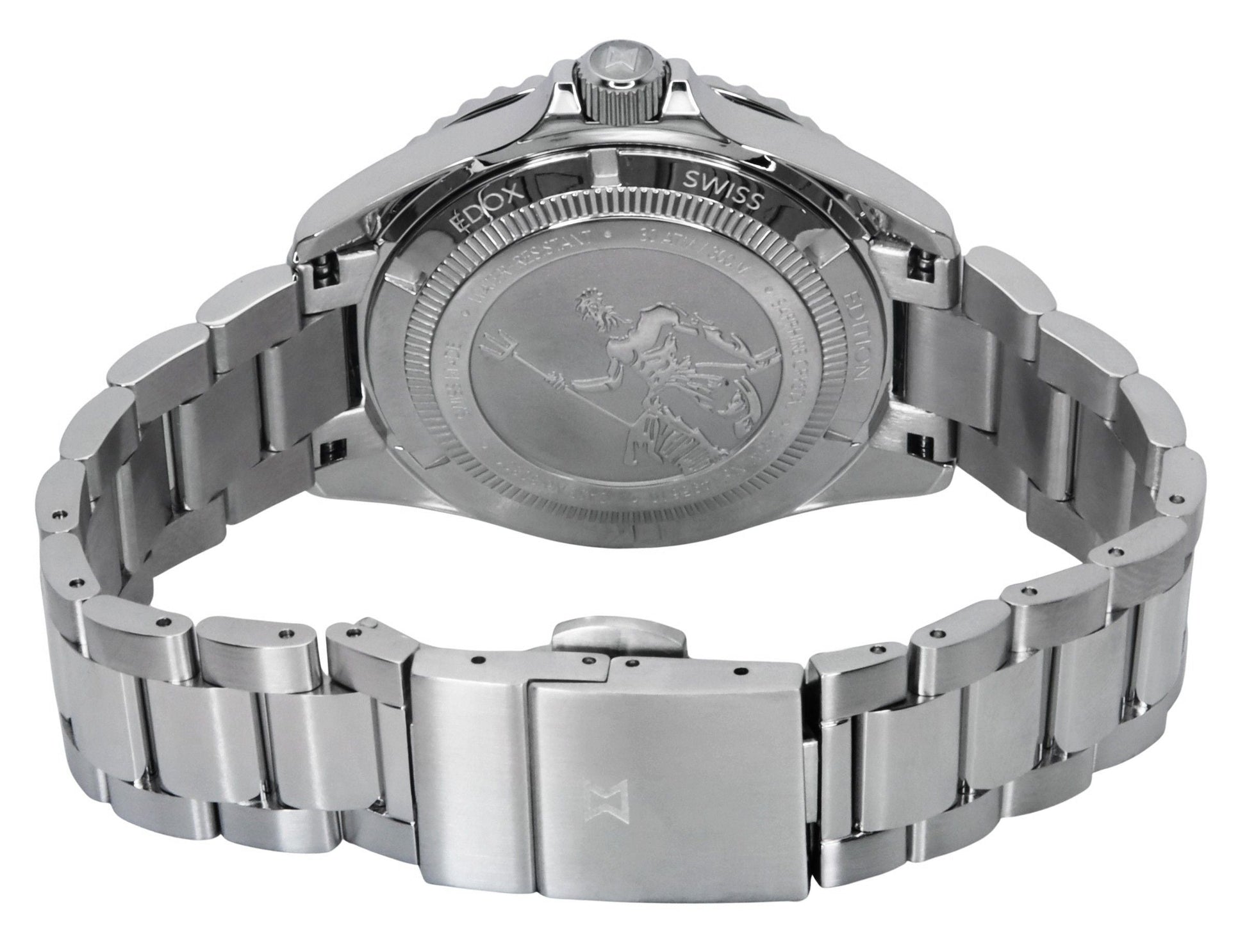 Edox Neptunian Grande Reserve Blue Dial Automatic Diver's 80801 3BUM BUIN 300M Men's Watch - Prestige Stones