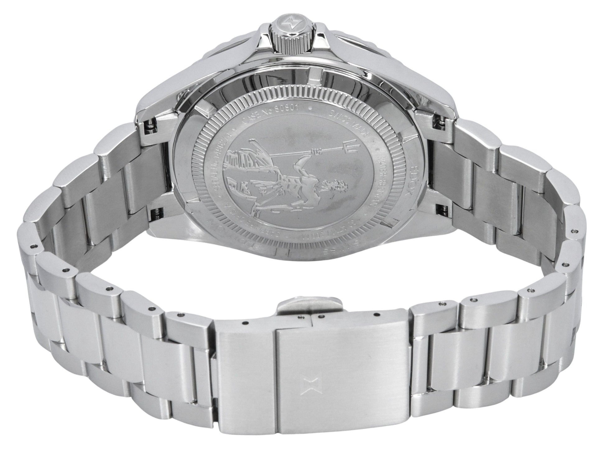 Edox Neptunian Grande Reserve Date Black Dial Automatic Diver's 80801 3NM NIN 300M Men's Watch - Prestige Stones
