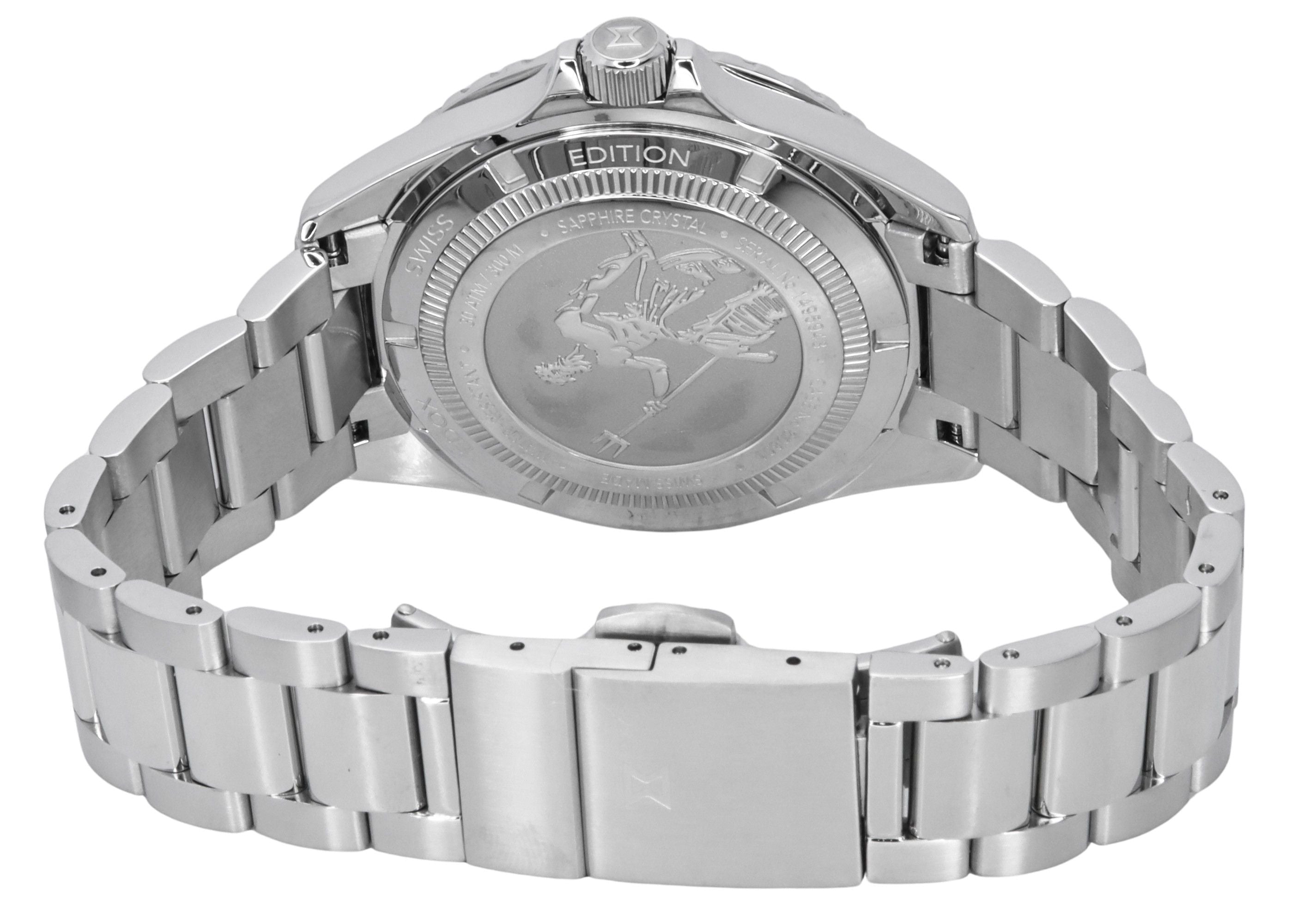 Edox Neptunian Grande Reserve Date Green Dial Automatic Diver's 80801 3VM VDN 300M Men's Watch - Prestige Stones
