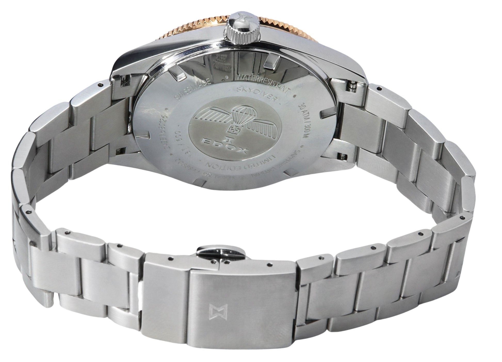 Edox Skydiver Limited Edition Black Dial Automatic Diver's 80126357RNMNIRB 300M Men's Watch - Prestige Stones