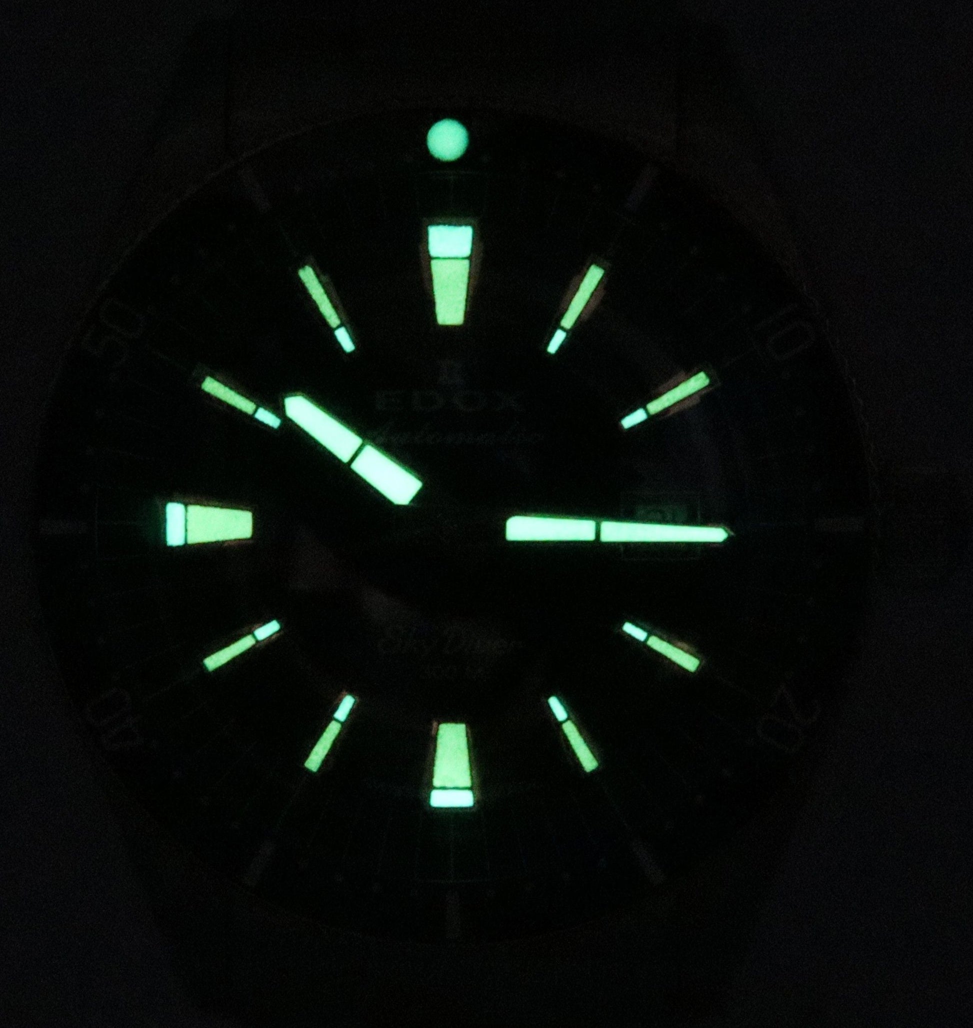 Edox Skydiver Limited Edition Black Dial Automatic Diver's 80126357RNMNIRB 300M Men's Watch - Prestige Stones