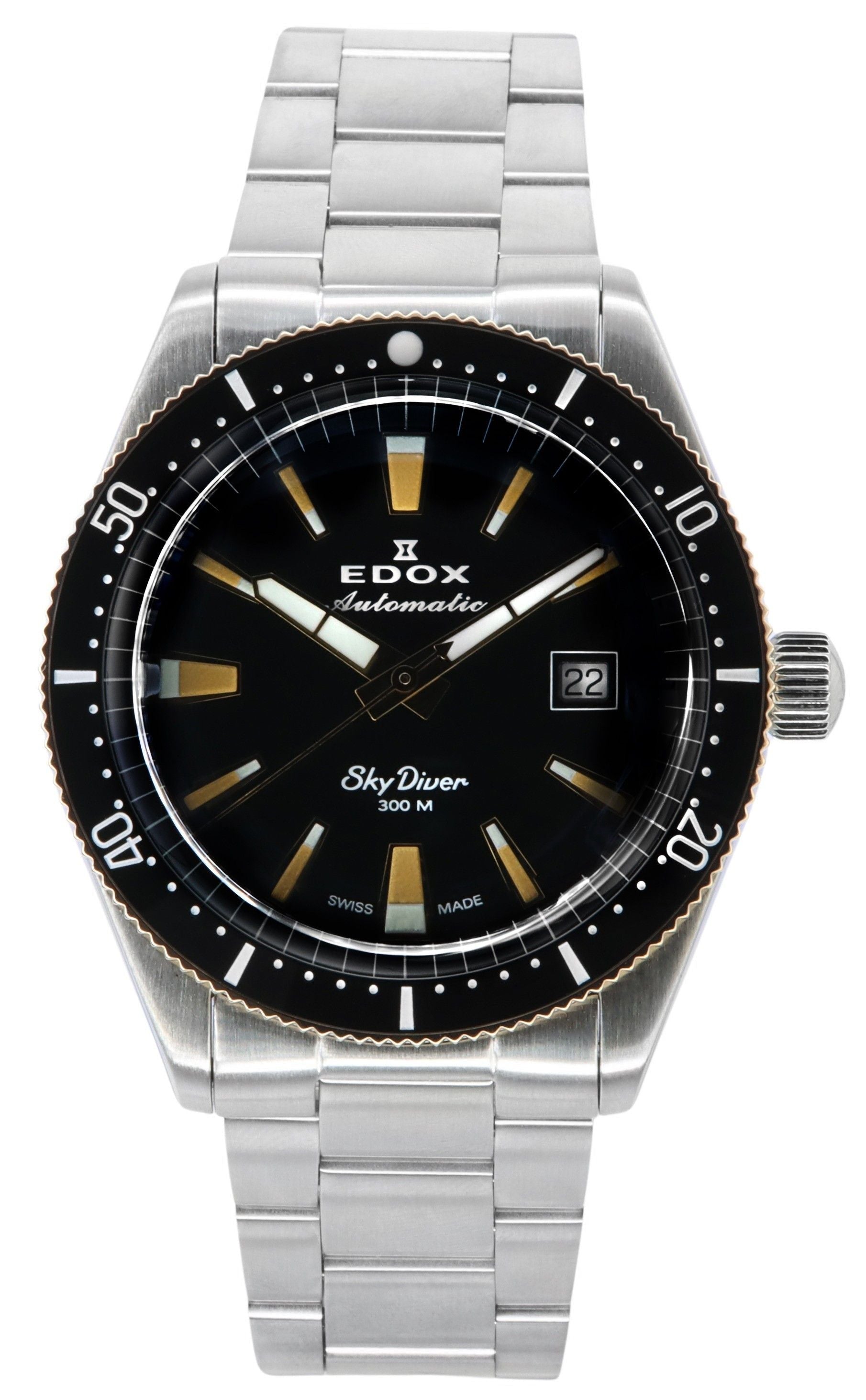 Edox Skydiver Limited Edition Black Dial Automatic Diver's 80126357RNMNIRB 300M Men's Watch - Prestige Stones