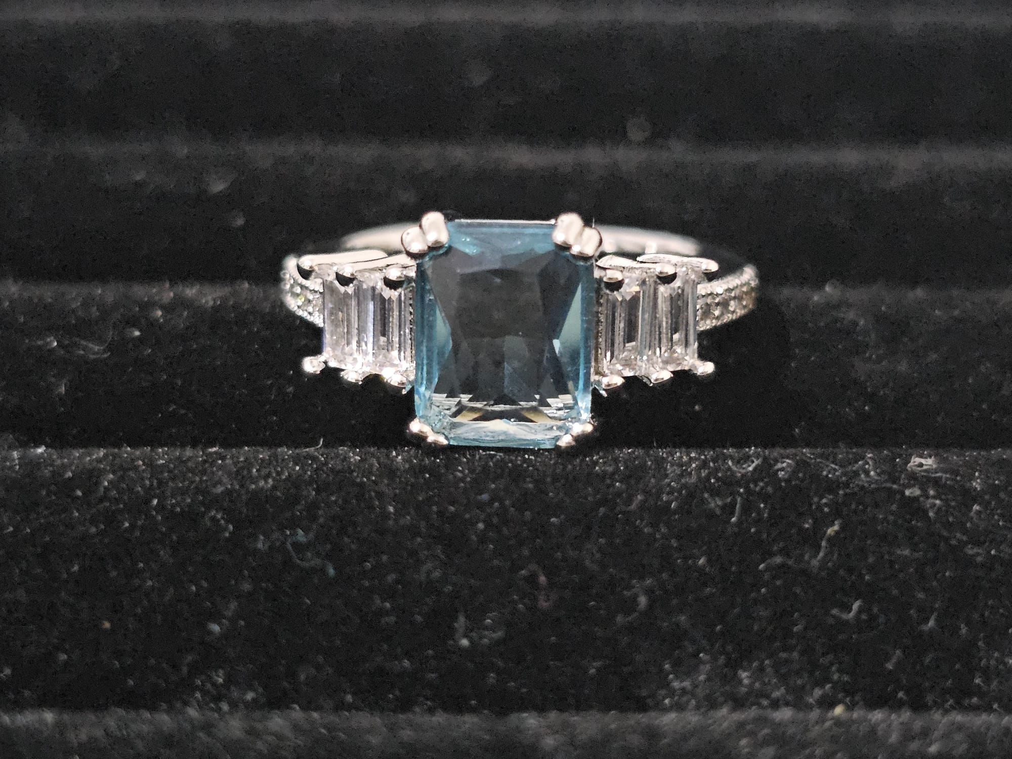 Elegant Blue Cubic Zirconia Ring for Women – Wedding, Engagement & Anniversary Jewelry Gift - Prestige Stones