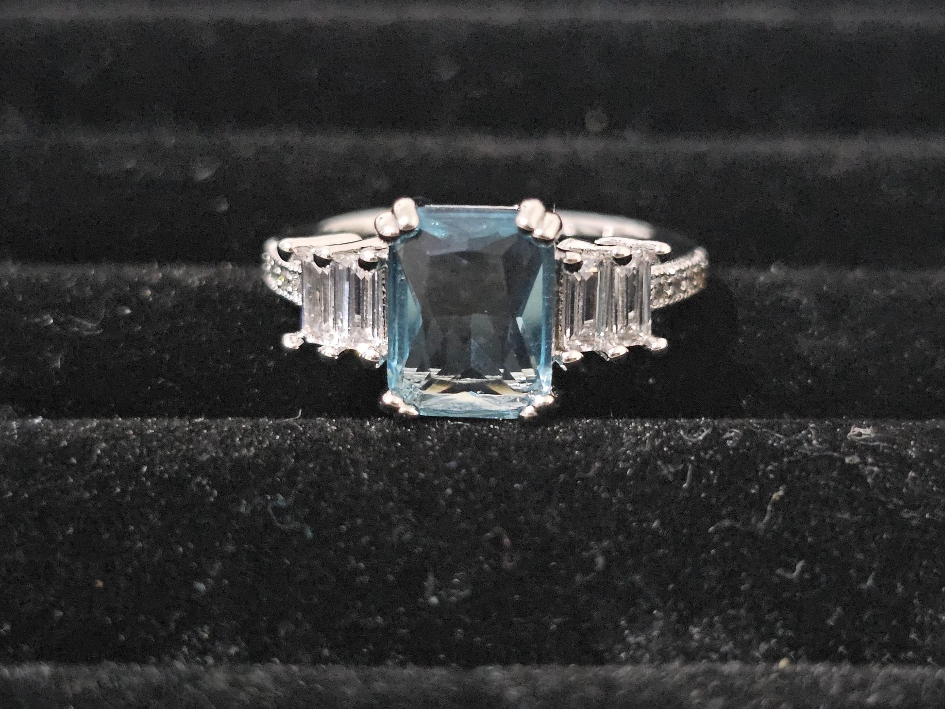 Elegant Blue Cubic Zirconia Ring for Women – Wedding, Engagement & Anniversary Jewelry Gift - Prestige Stones