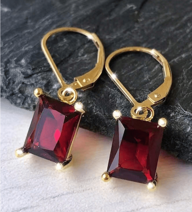 Elegant Red Dangle Earrings – Stylish Daily Wear for Women | Thoughtful Gift for Mom, Family, or Friends - Prestige Stones