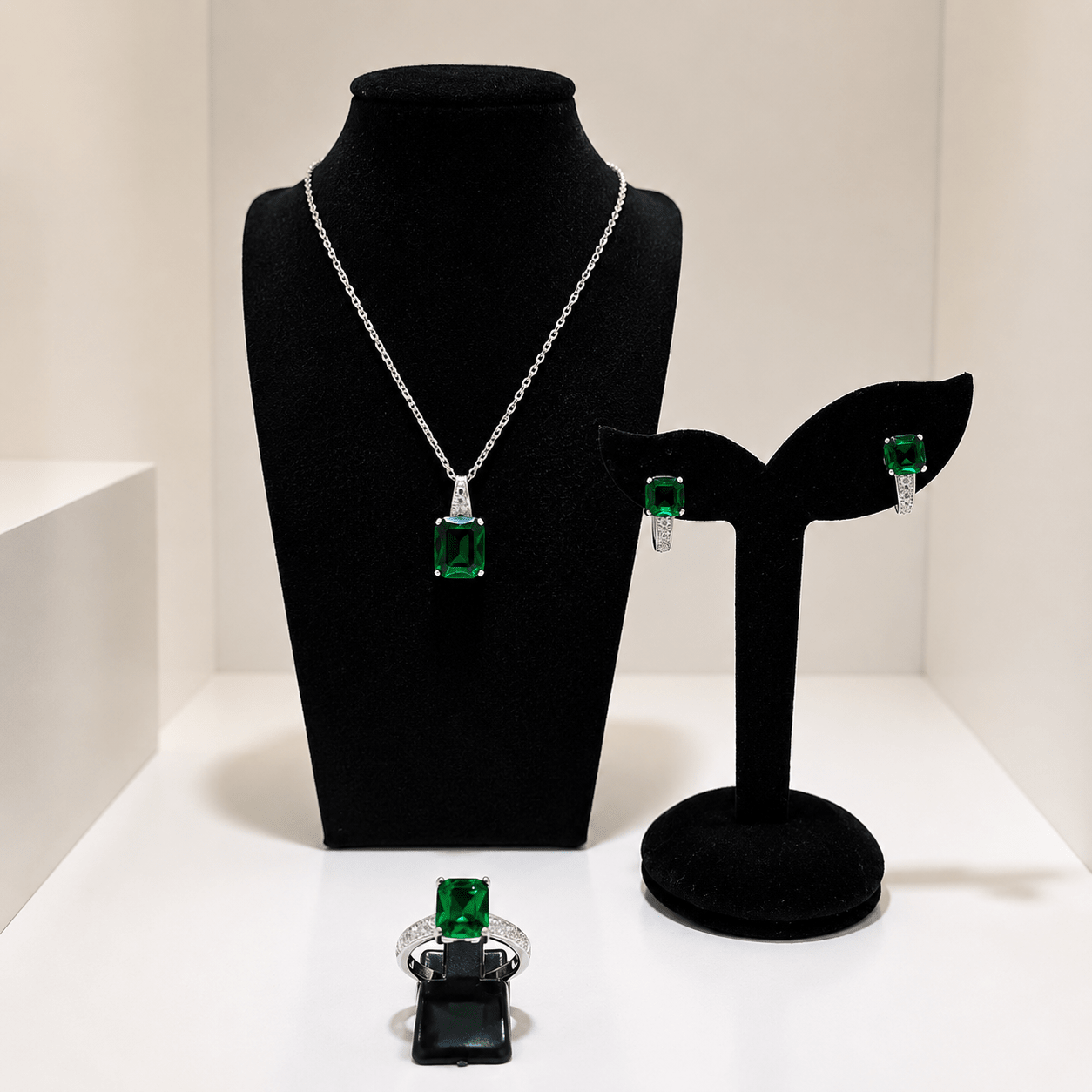 Emerald Elegance Jewellery Set - Prestige Stones