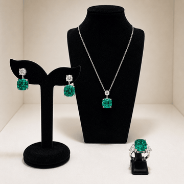 Emerald Glow Luxury Jewellery Set - Prestige Stones
