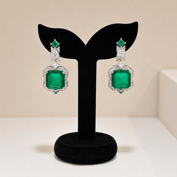 Emerald Luxe Drop Earrings - Prestige Stones