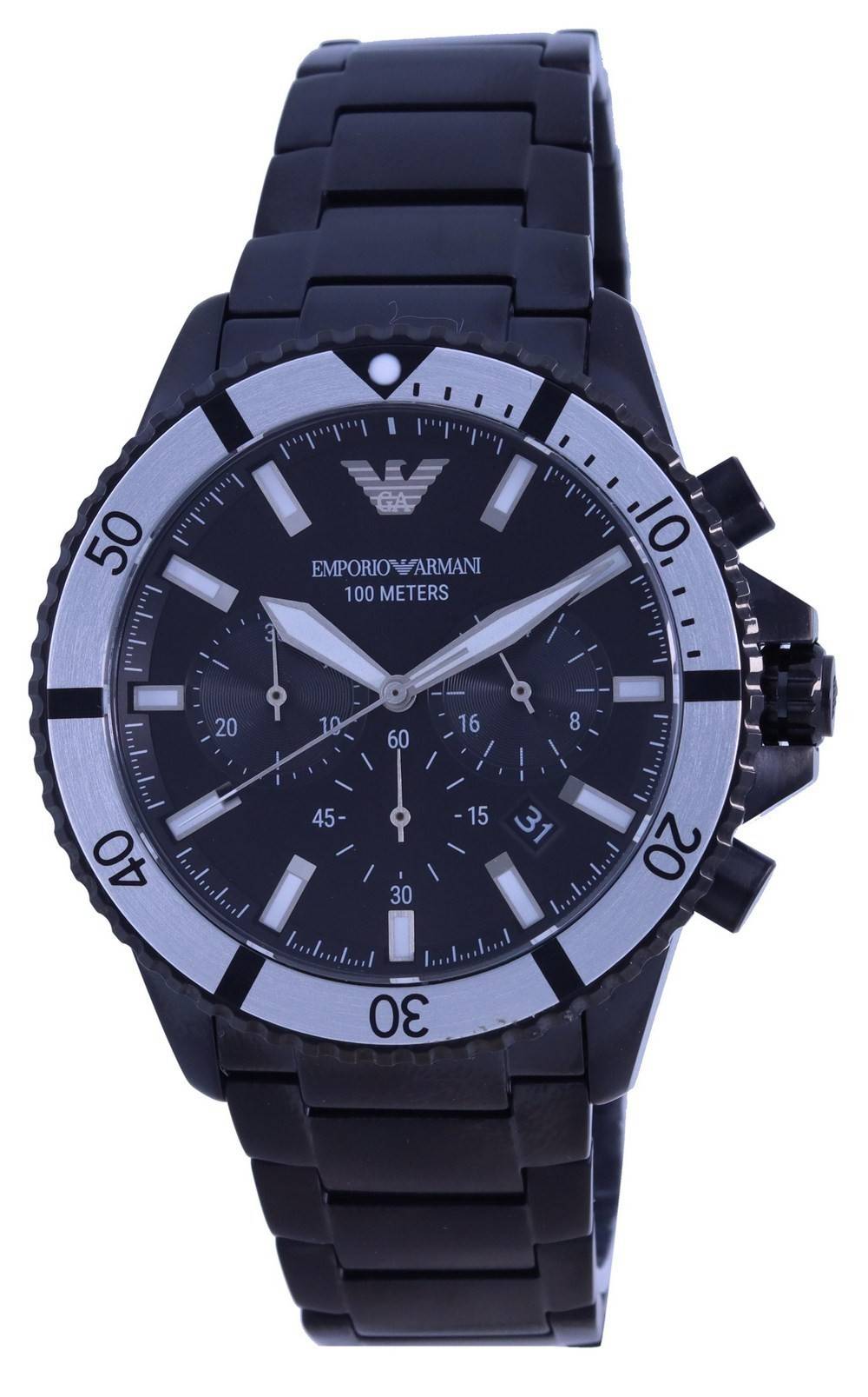 Emporio Armani Diver Chronograph Quartz AR80050 100M Men's Watch - Prestige Stones
