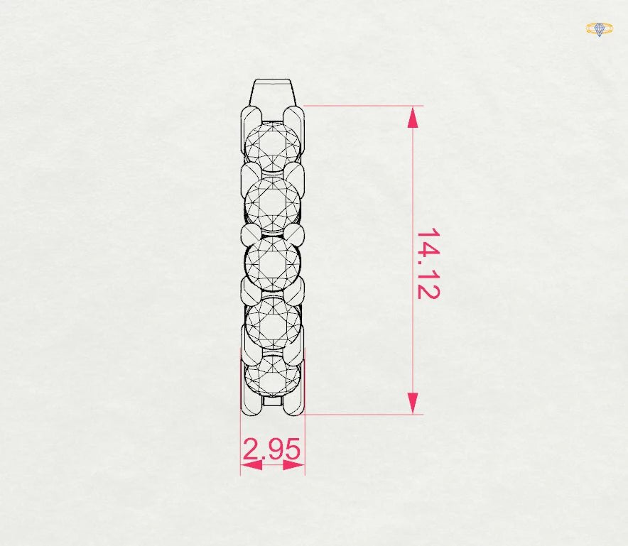Eternity Earring (Round), 0.6 ct — 102-10098(2.5) - Prestige Stones