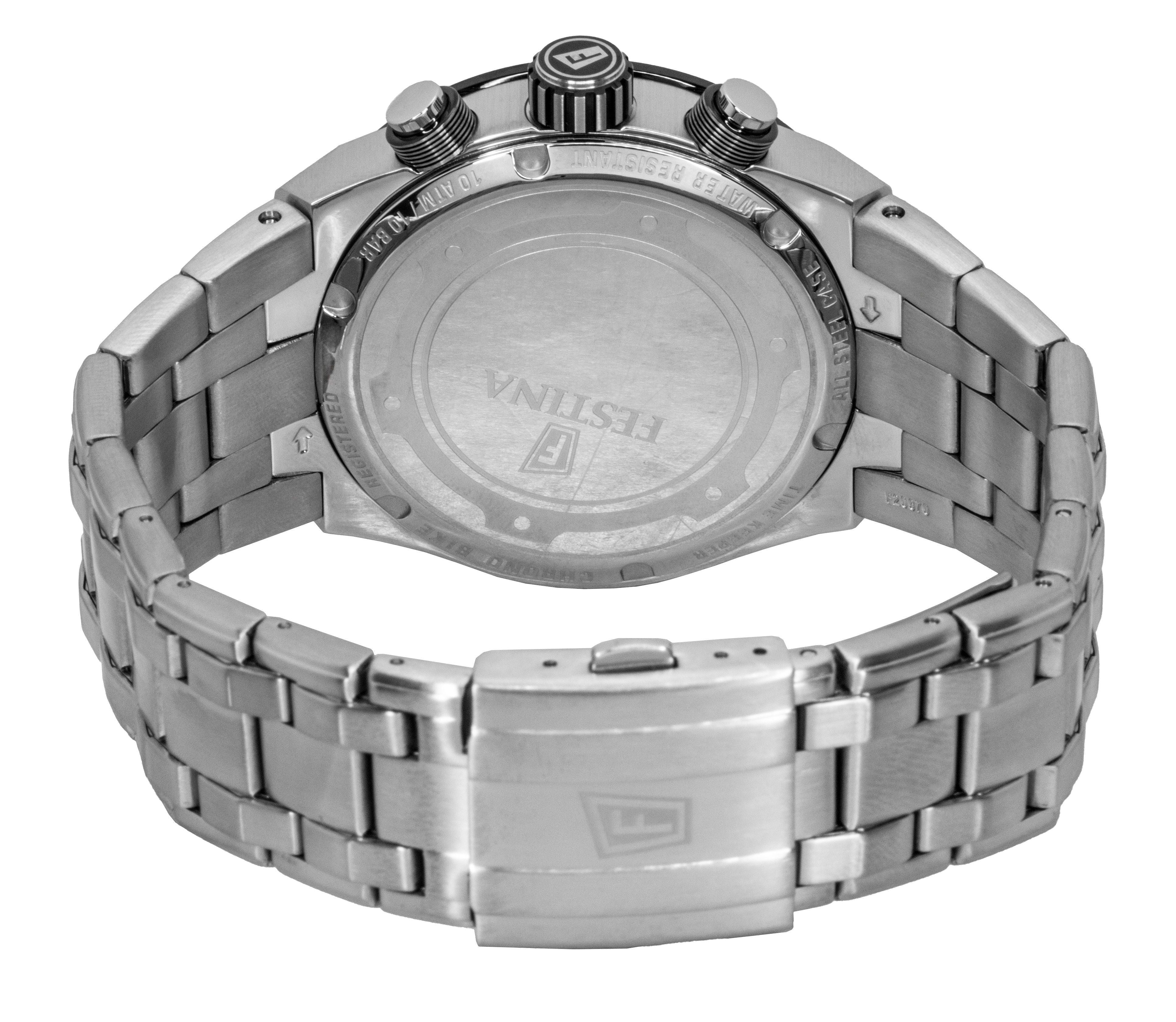 Festina Chrono Bike Chronograph Stainless Steel Red Dial Quartz F20670 - 5 100M Men's Watch - Prestige Stones