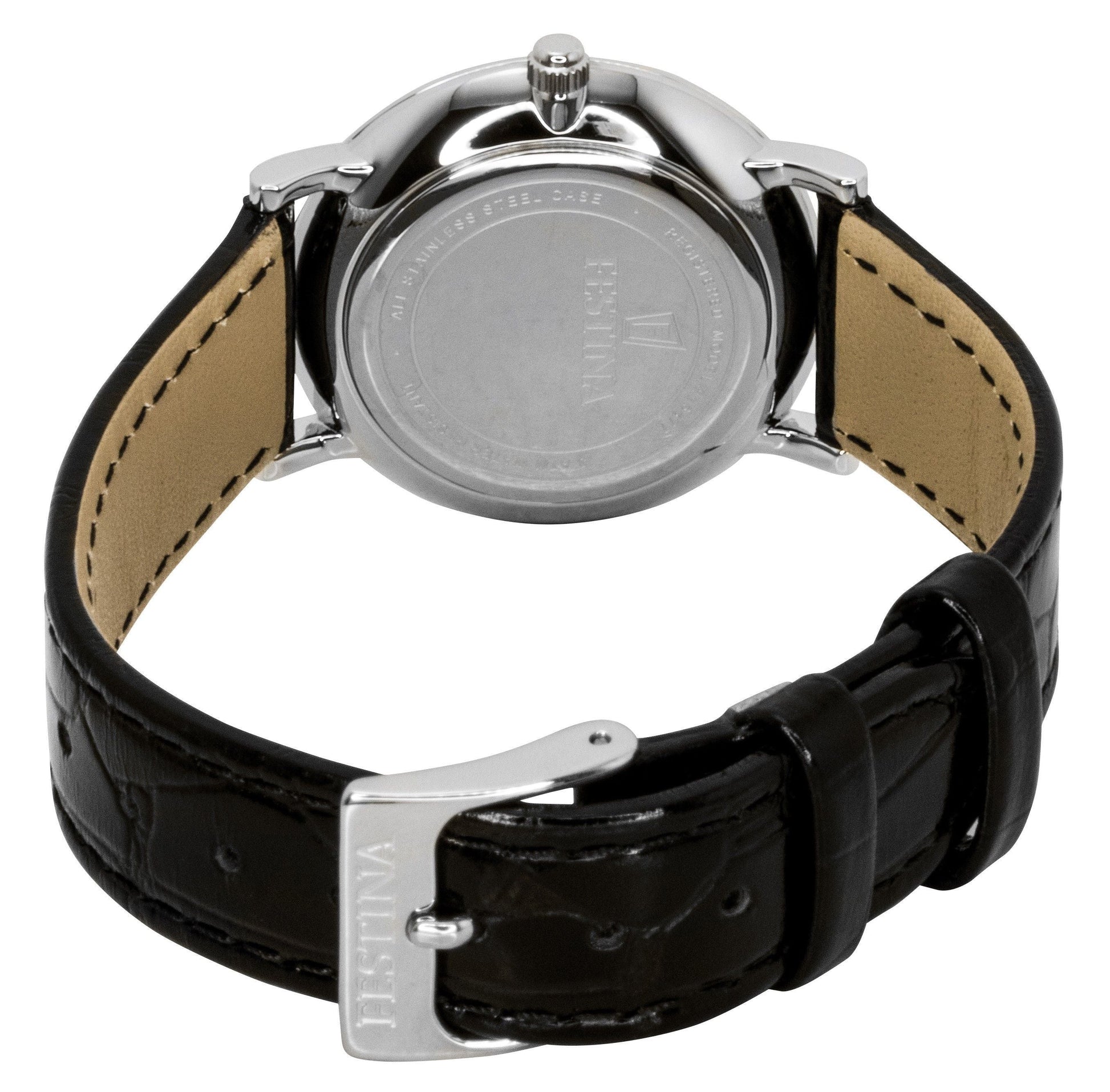 Festina Classic Leather Strap White Dial Quartz F16477 - 1 Women's Watch - Prestige Stones