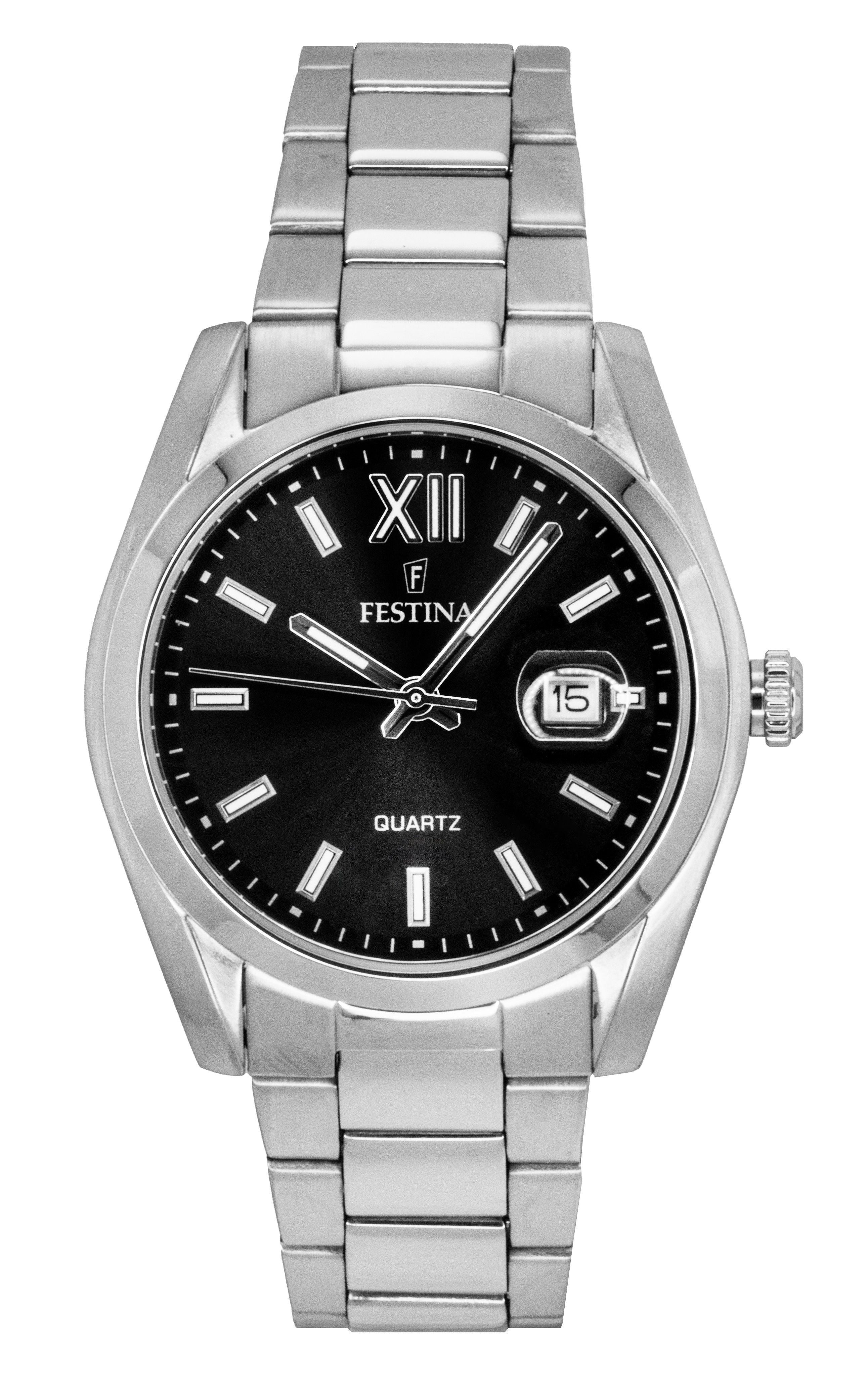 Festina Classic Stainless Steel Black Dial Quartz F20707 - 6 Men's Watch - Prestige Stones