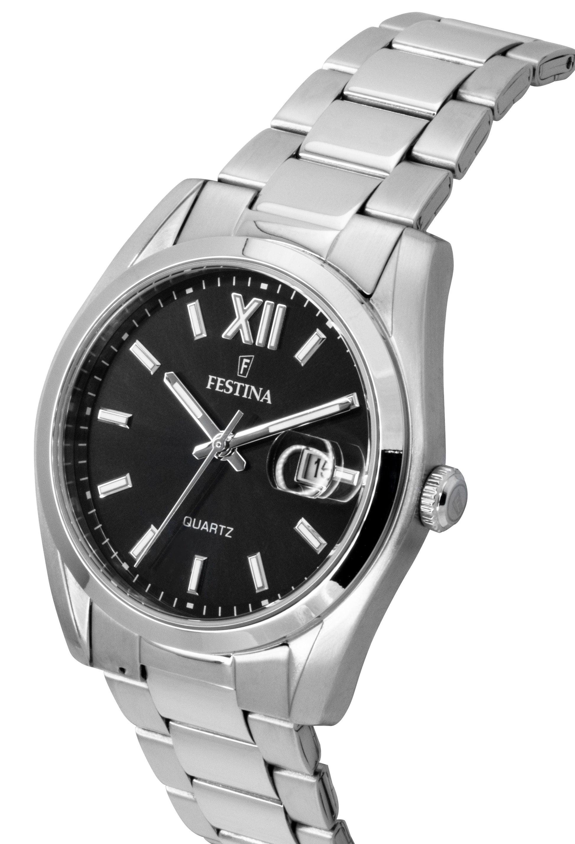 Festina Classic Stainless Steel Black Dial Quartz F20707 - 6 Men's Watch - Prestige Stones