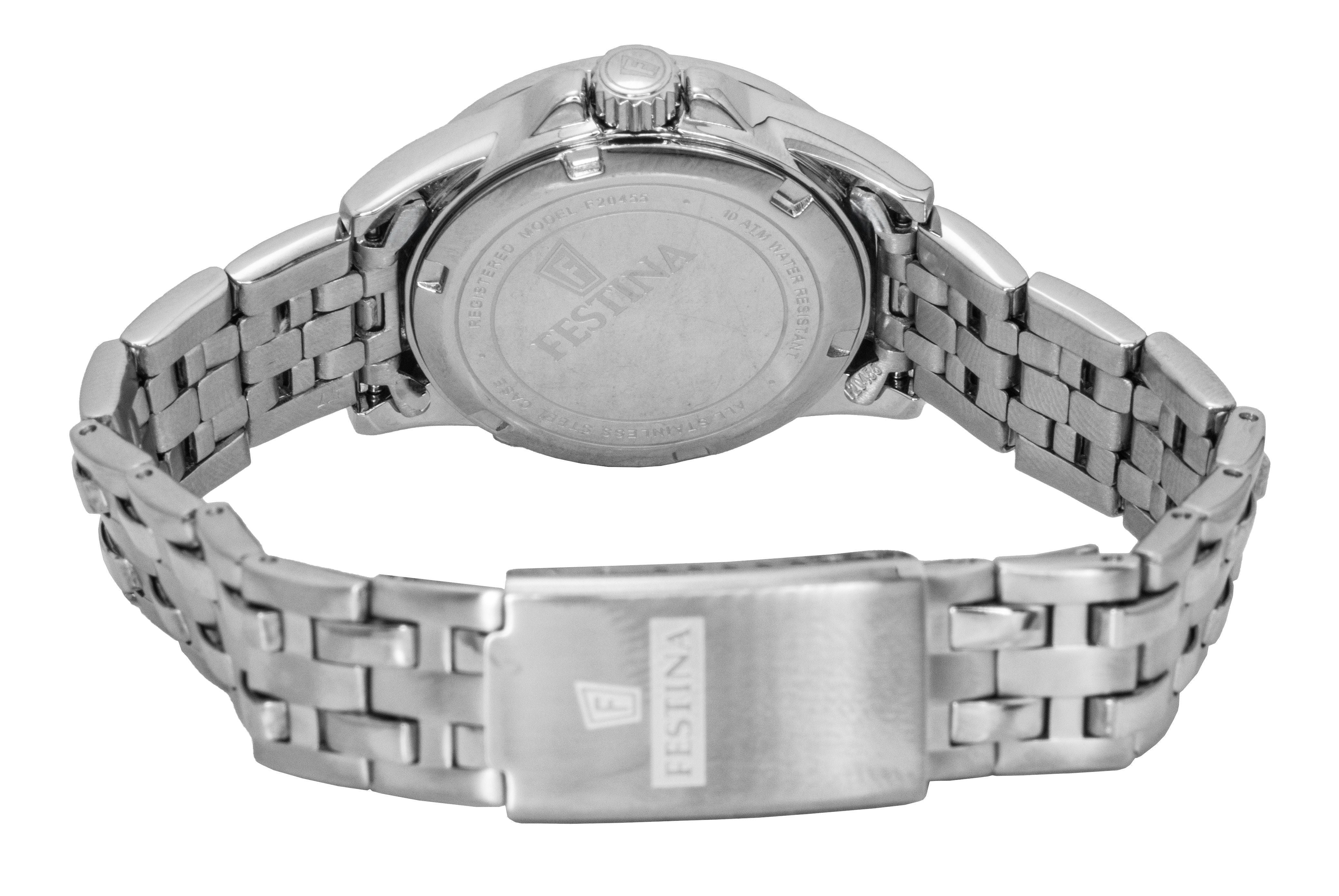 Festina Classic Stainless Steel Blue Dial Quartz F20455 - 3 100M Women's Watch - Prestige Stones