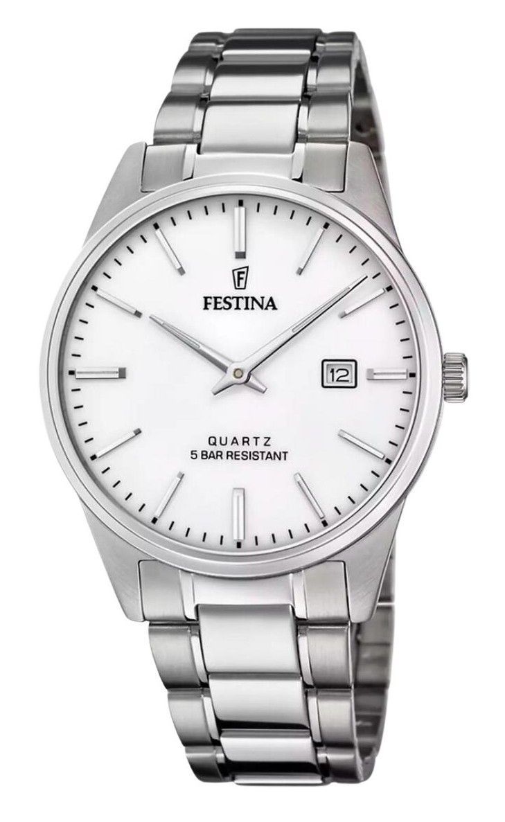 Festina Classic Stainless Steel White Dial Quartz F20511 - 2 Men's Watch - Prestige Stones