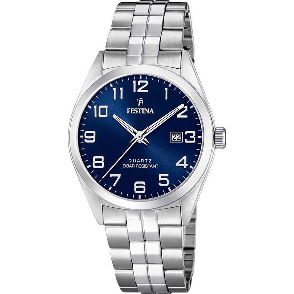 Festina Classics Stainless Steel Blue Dial Quartz F20437 - 3 Men's Watch - Prestige Stones