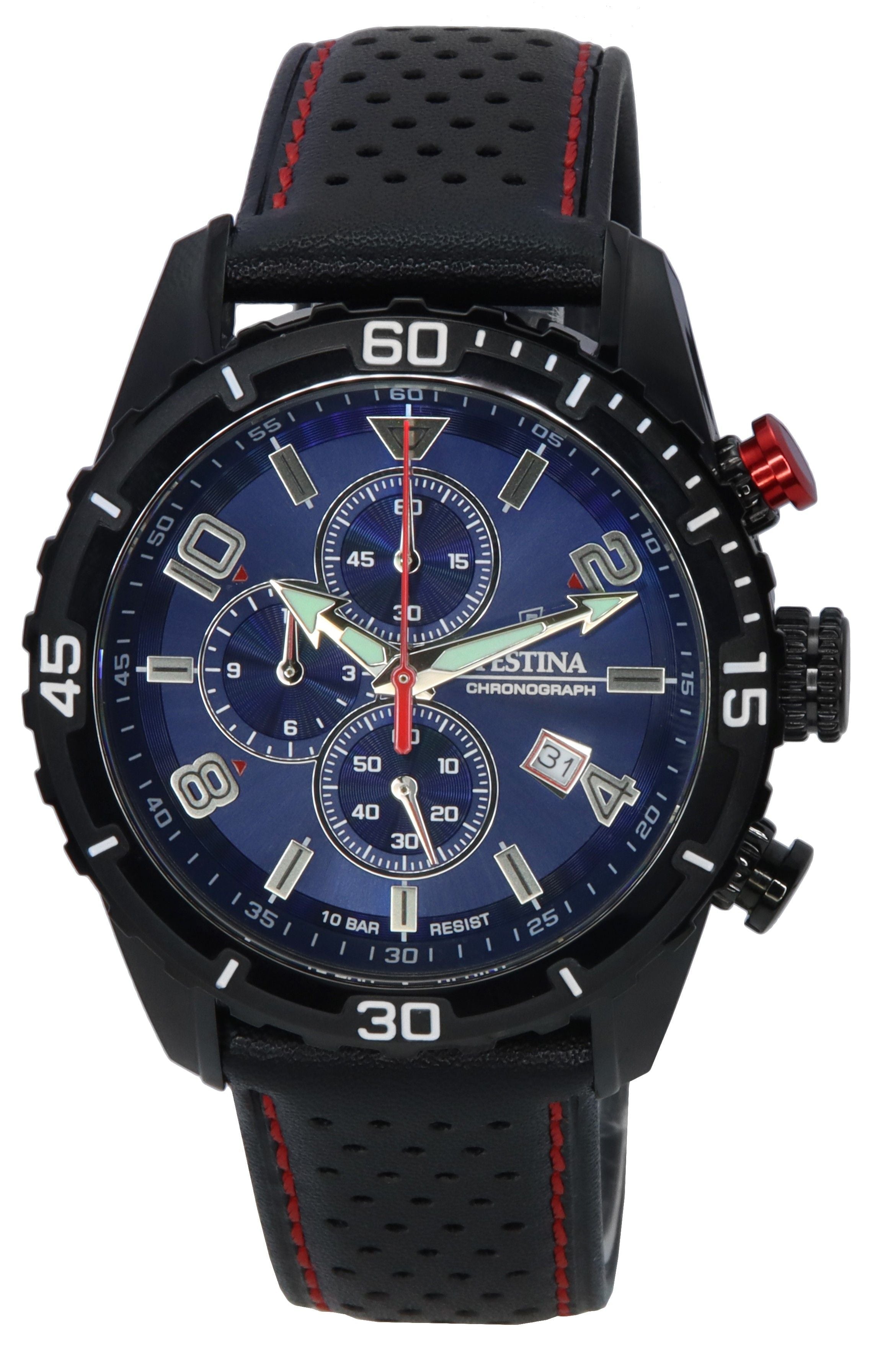 Festina Sport Chronograph Blue Dial Quartz F20519 - 2 F205192 100M Men's Watch - Prestige Stones