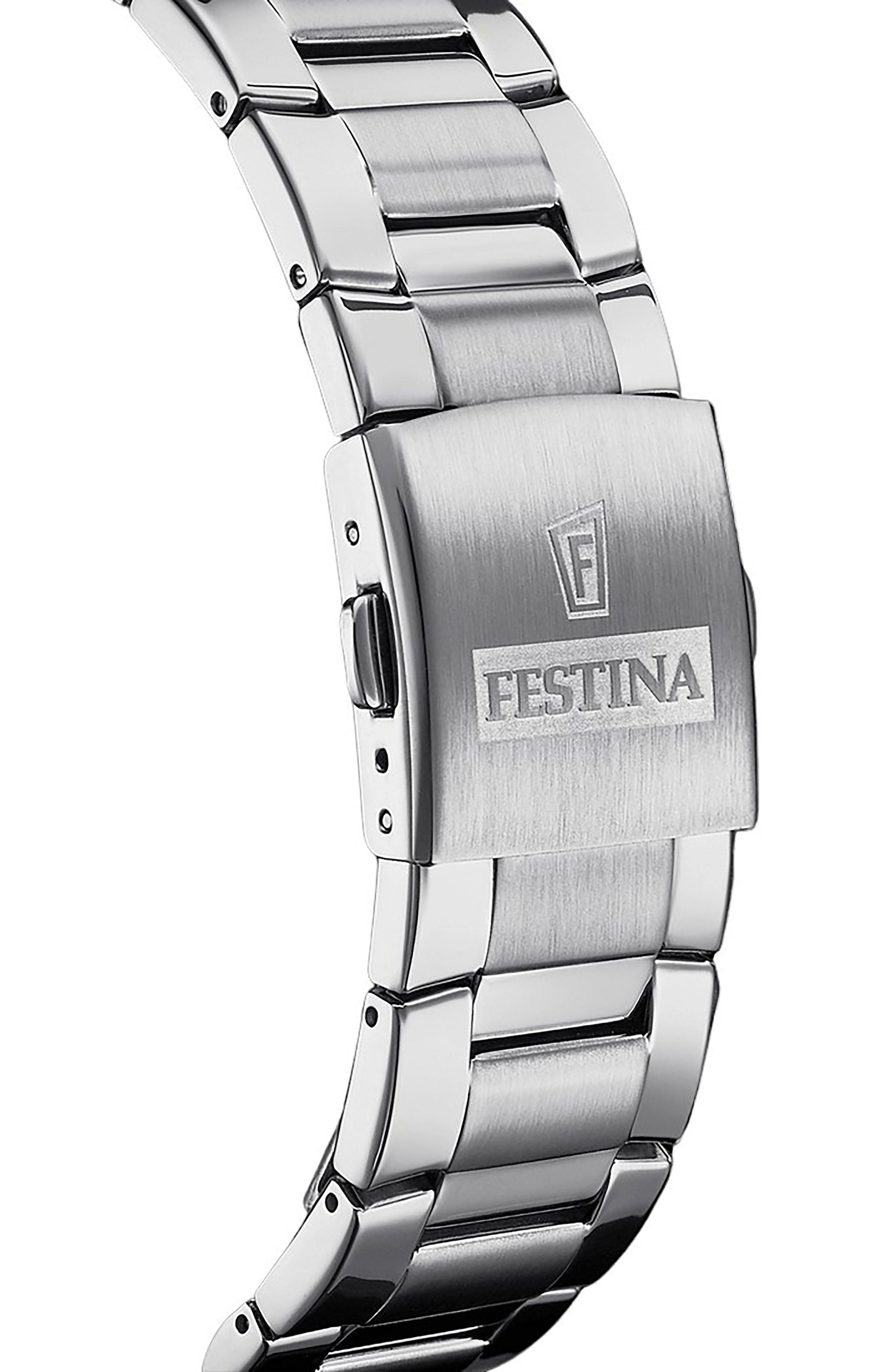 Festina Sport Chronograph Stainless Steel Black Dial Quartz F20463 - 4 100M Men's Watch - Prestige Stones