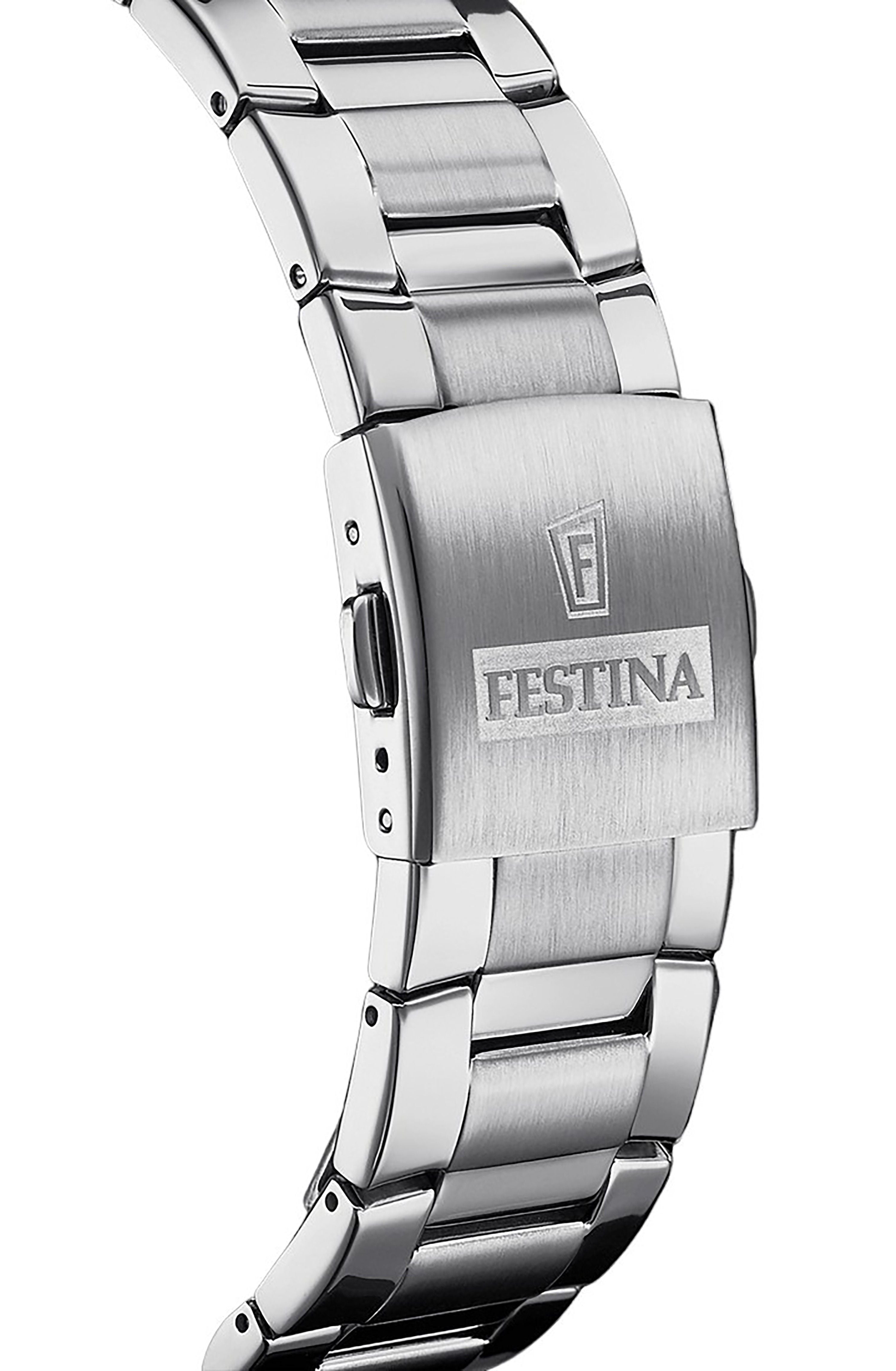 Festina Sport Chronograph Stainless Steel Black Dial Quartz F20463 - 4 100M Men's Watch - Prestige Stones