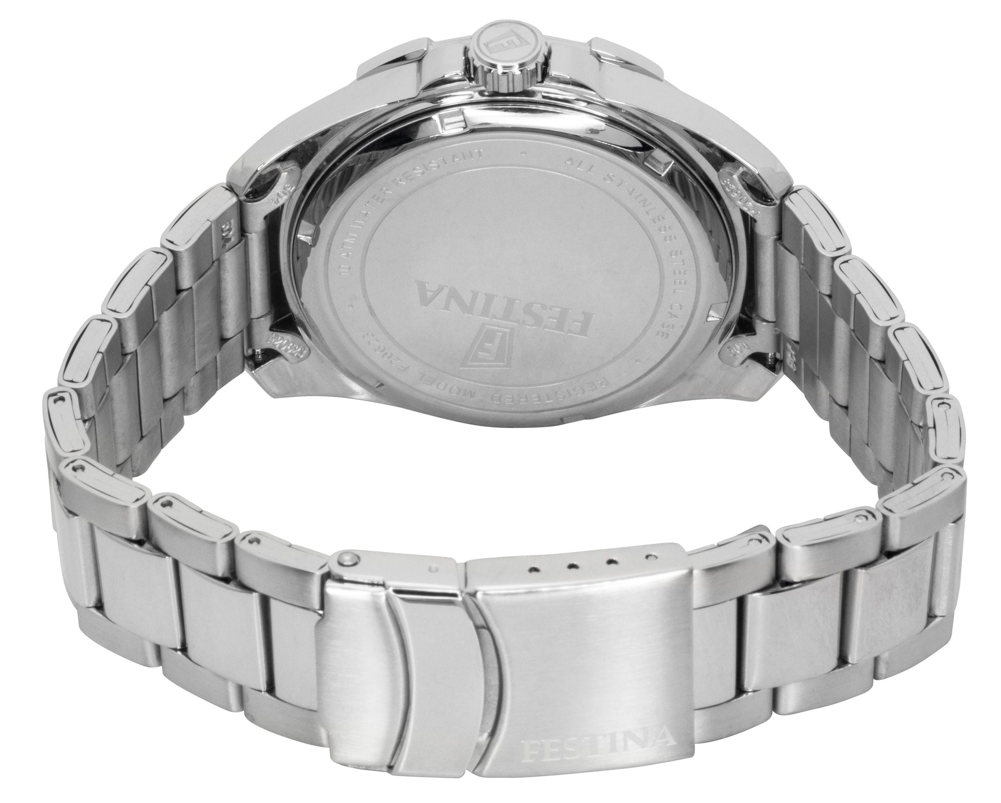 Festina Stainless Steel Multifunction White Dial Quartz F20623 - 1 100M Men's Watch - Prestige Stones