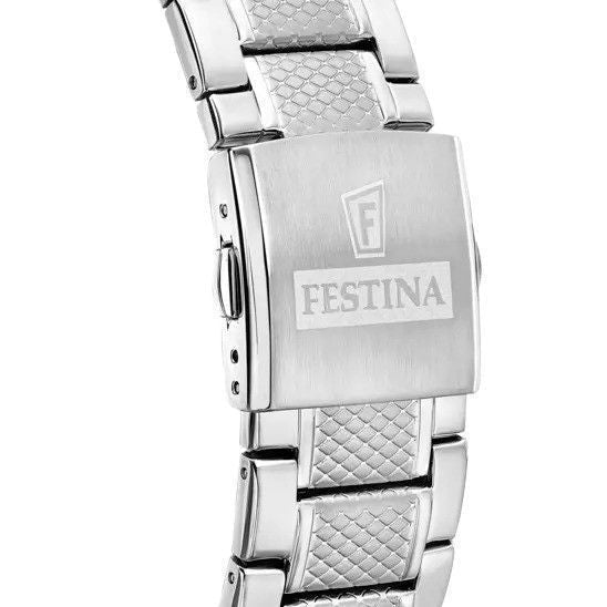 Festina Timeless Chronograph Stainless Steel Black Dial Quartz F20668 - 6 100M Men's Watch - Prestige Stones