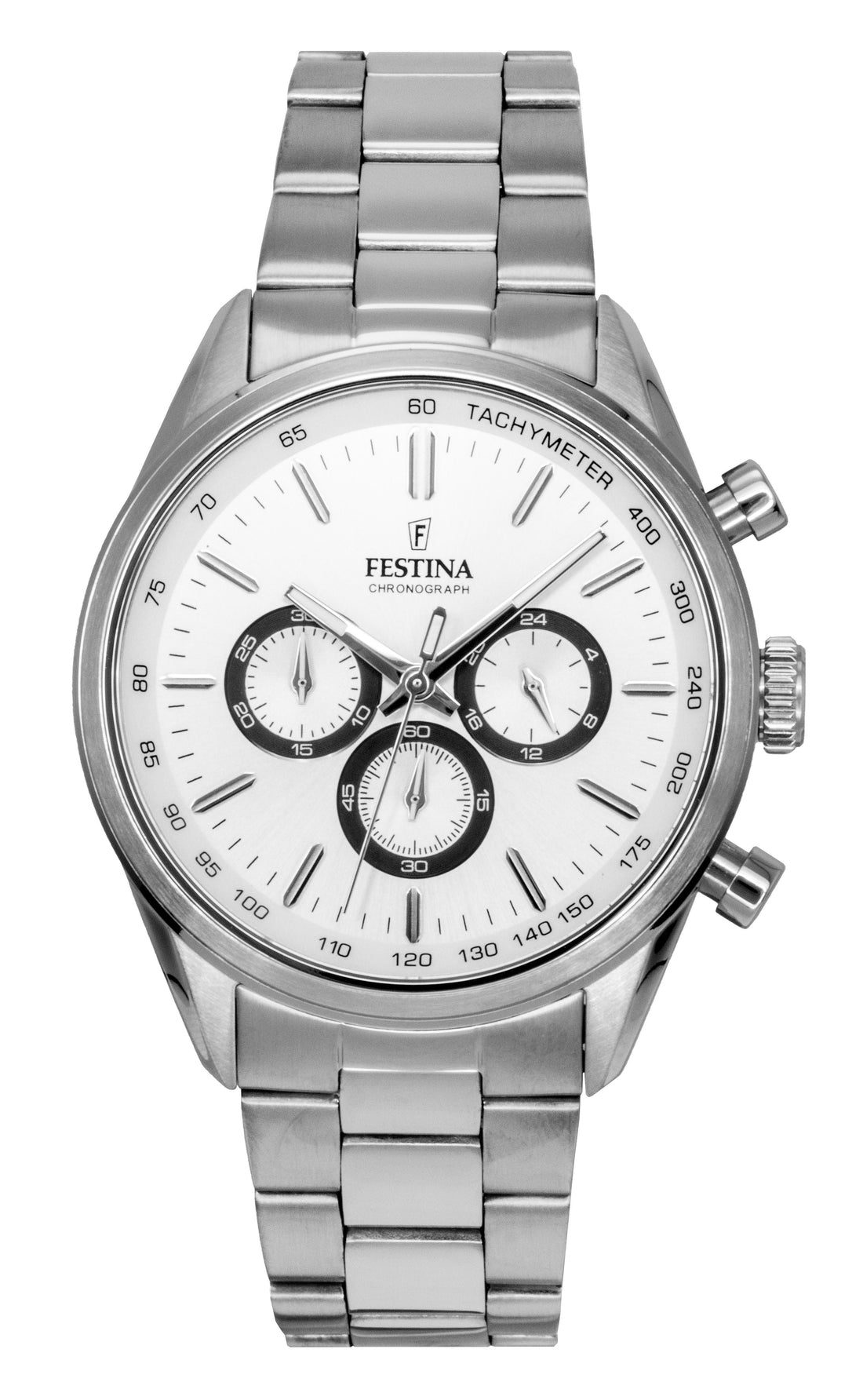 Festina Timeless Chronograph Stainless Steel White Dial Quartz F16820 - Q Men's Watch - Prestige Stones