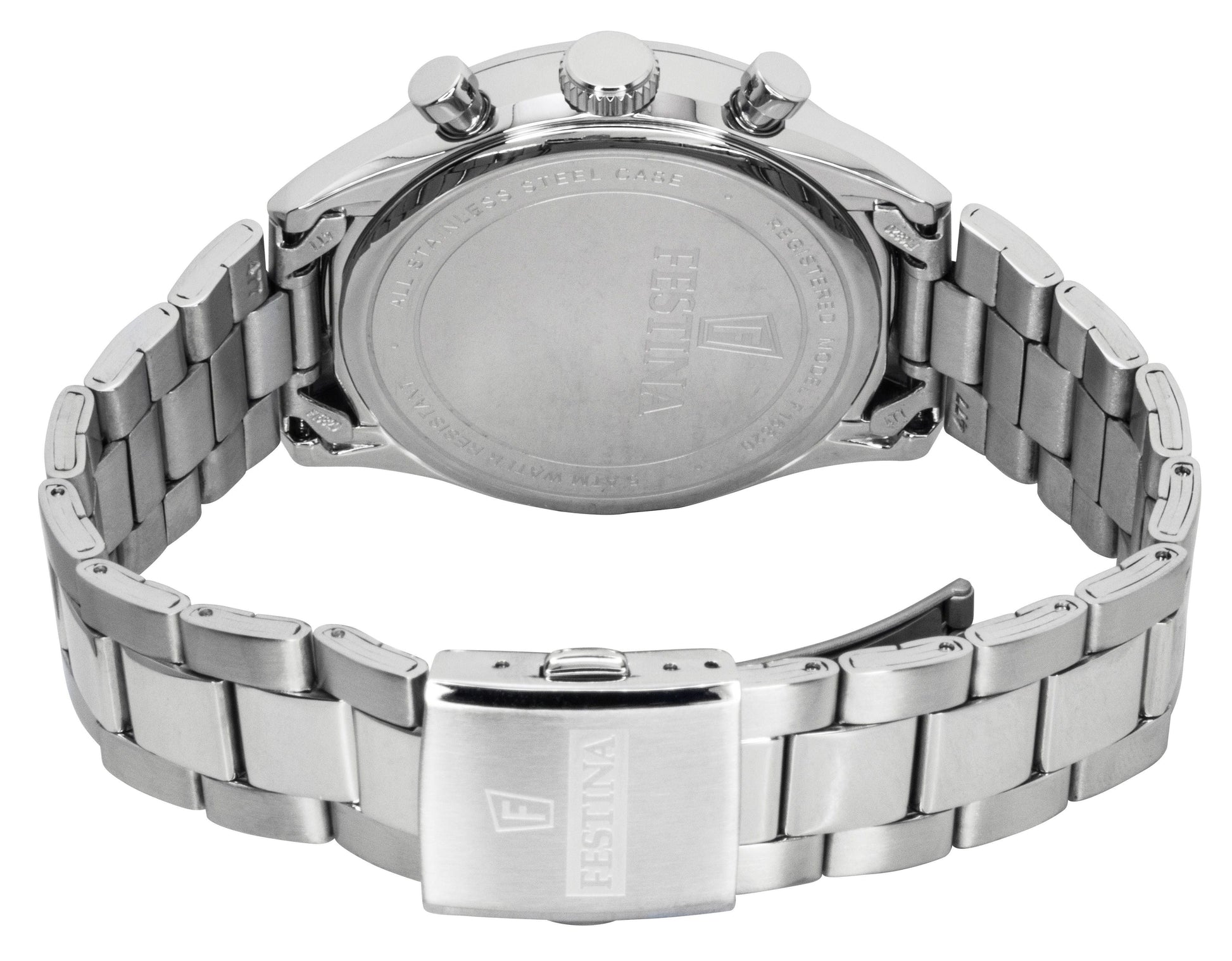 Festina Timeless Chronograph Stainless Steel White Dial Quartz F16820 - Q Men's Watch - Prestige Stones