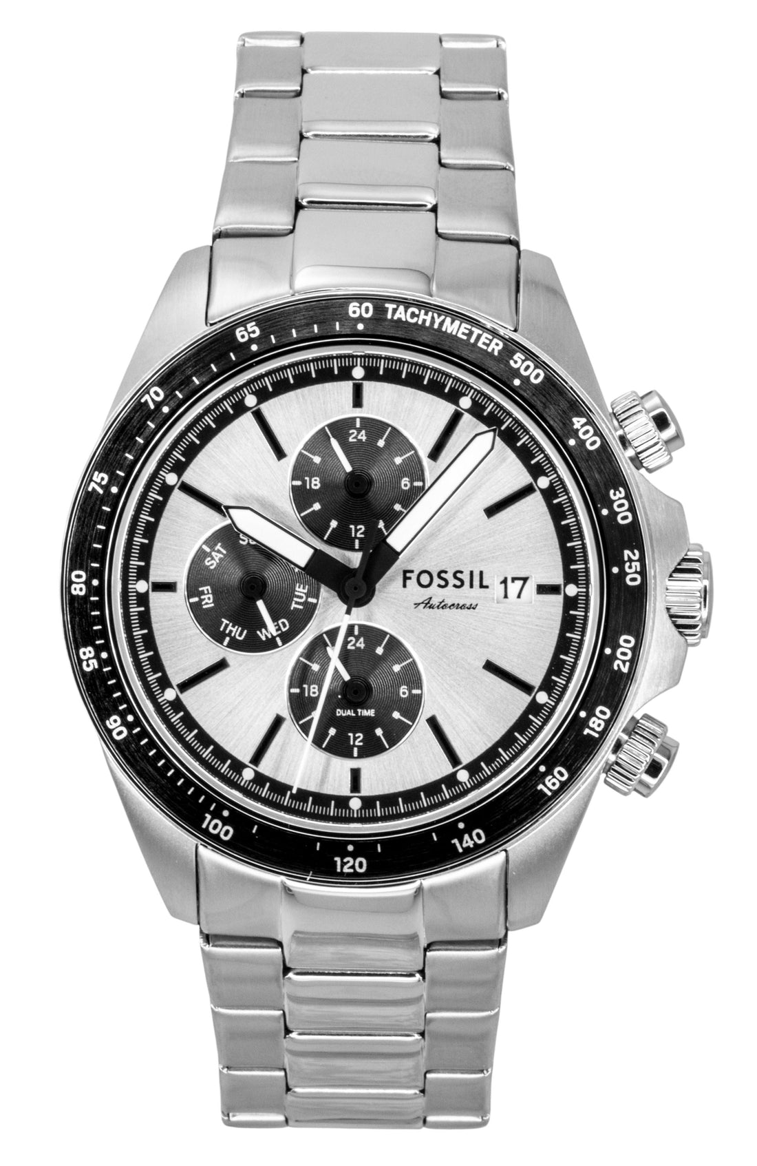 Fossil Autocross Multifunction Stainless Steel Silver Dial Quartz FS6124 Men's Watch - Prestige Stones