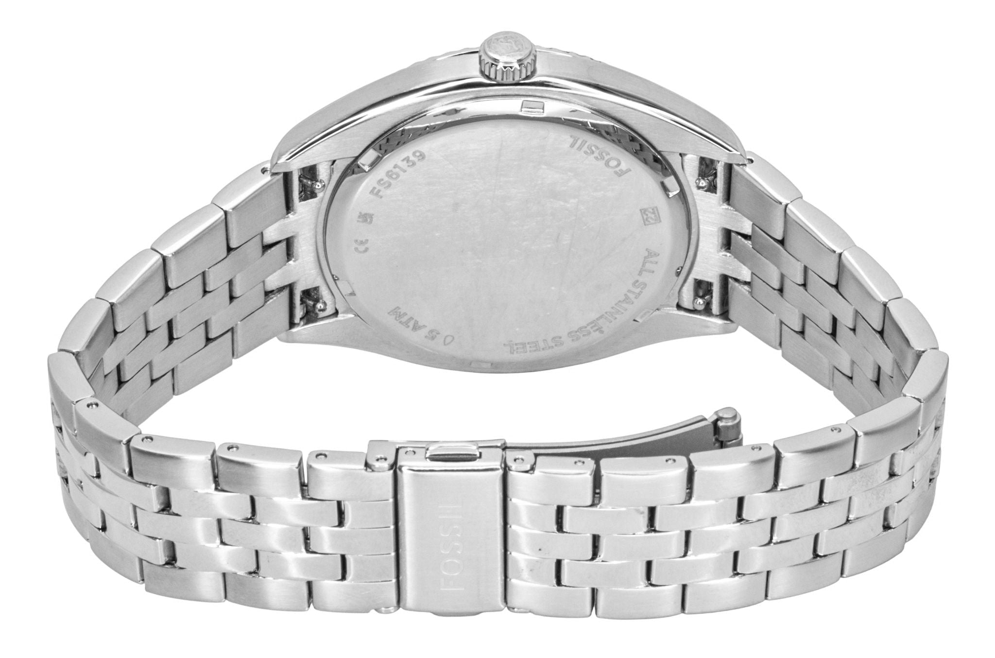 Fossil Campbell Stainless Steel Black Dial Quartz FS6139 Men's Watch - Prestige Stones