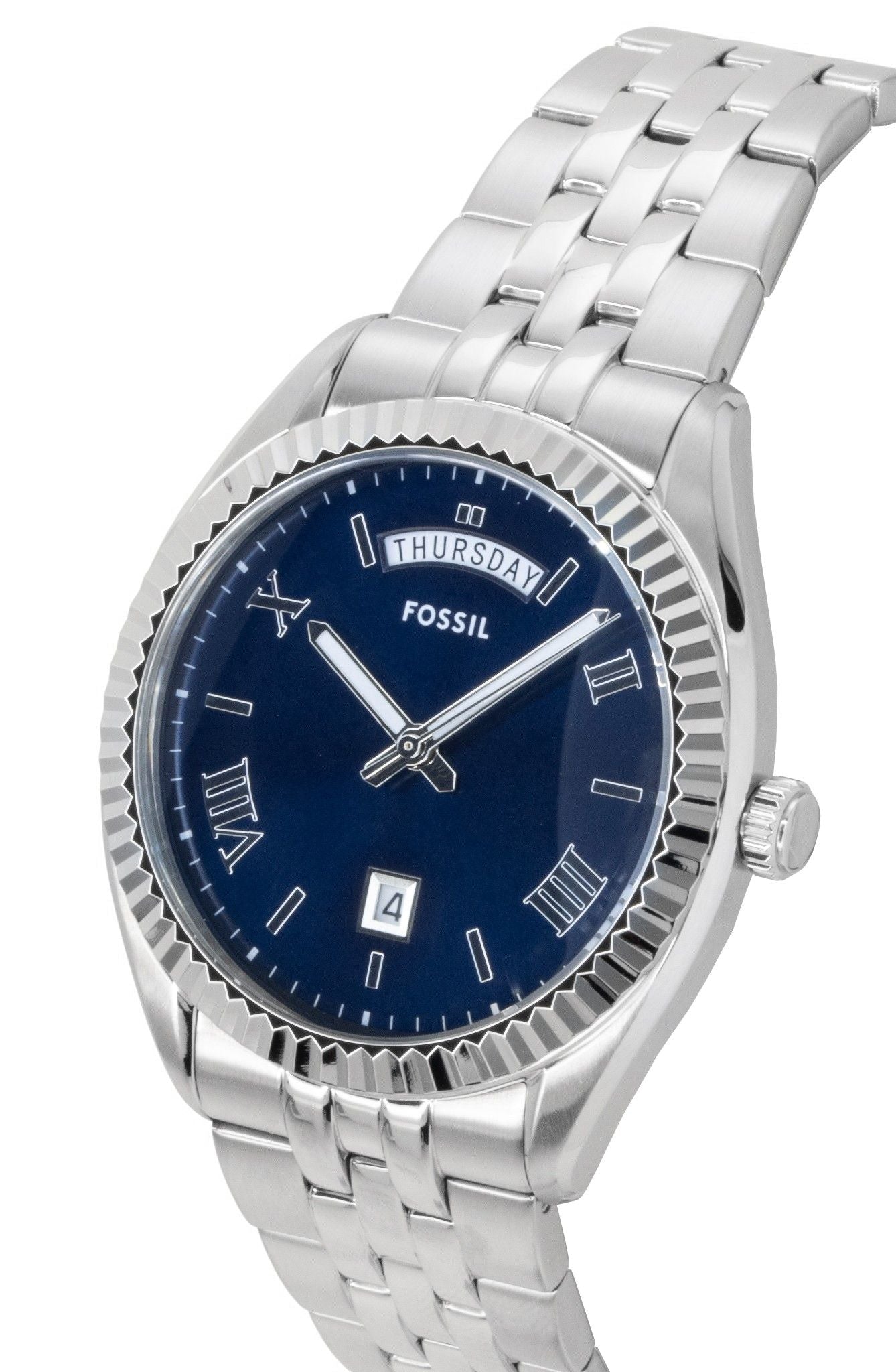 Fossil Campbell Stainless Steel Blue Dial Quartz FS6140 Men's Watch - Prestige Stones