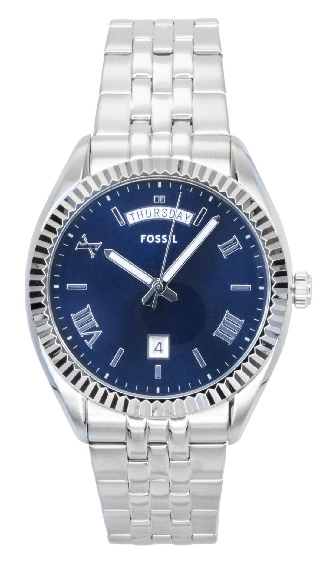 Fossil Campbell Stainless Steel Blue Dial Quartz FS6140 Men's Watch - Prestige Stones
