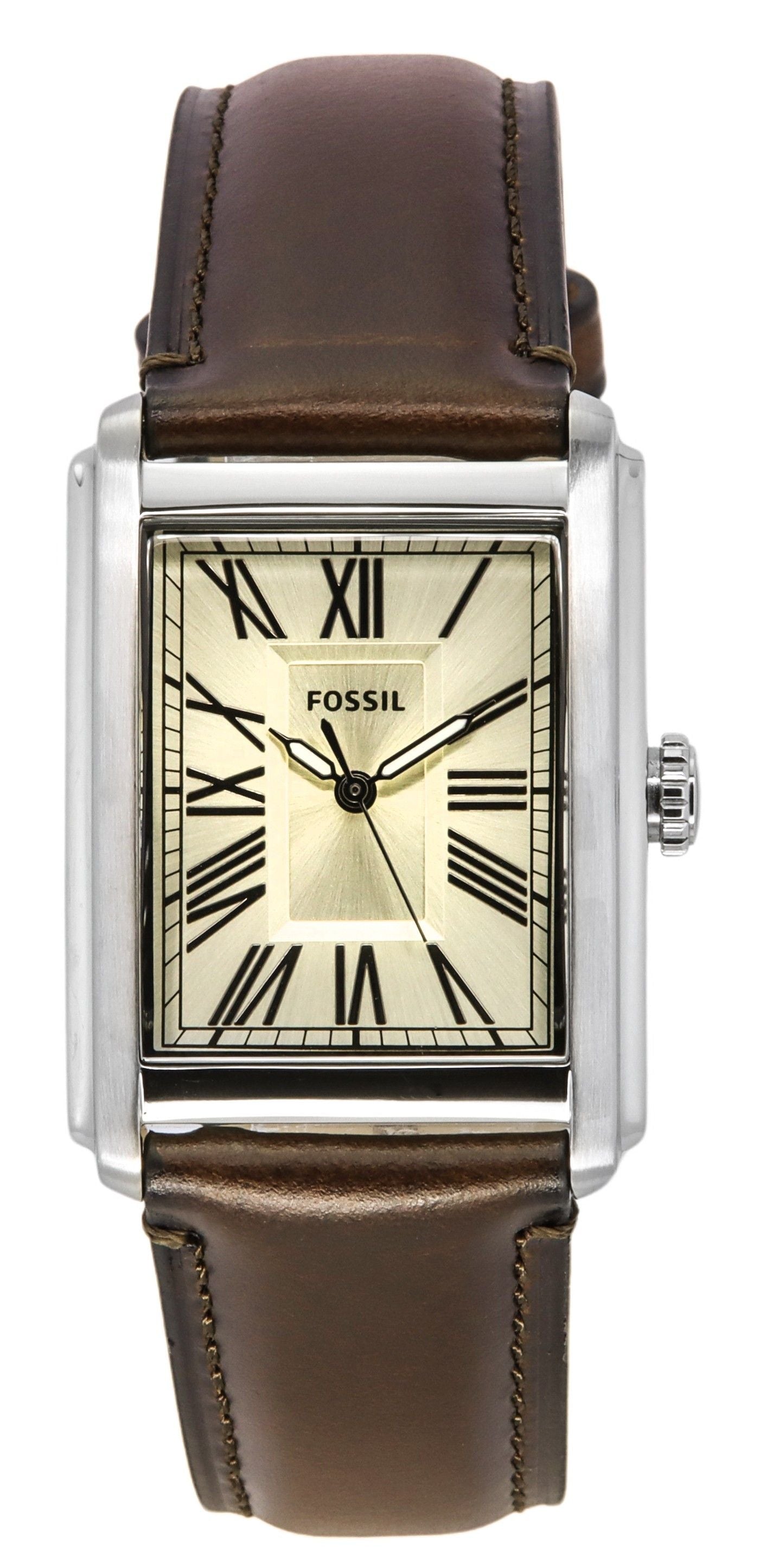 Fossil Carraway Leather Strap Cream Dial Quartz FS6012 Men's Watch - Prestige Stones