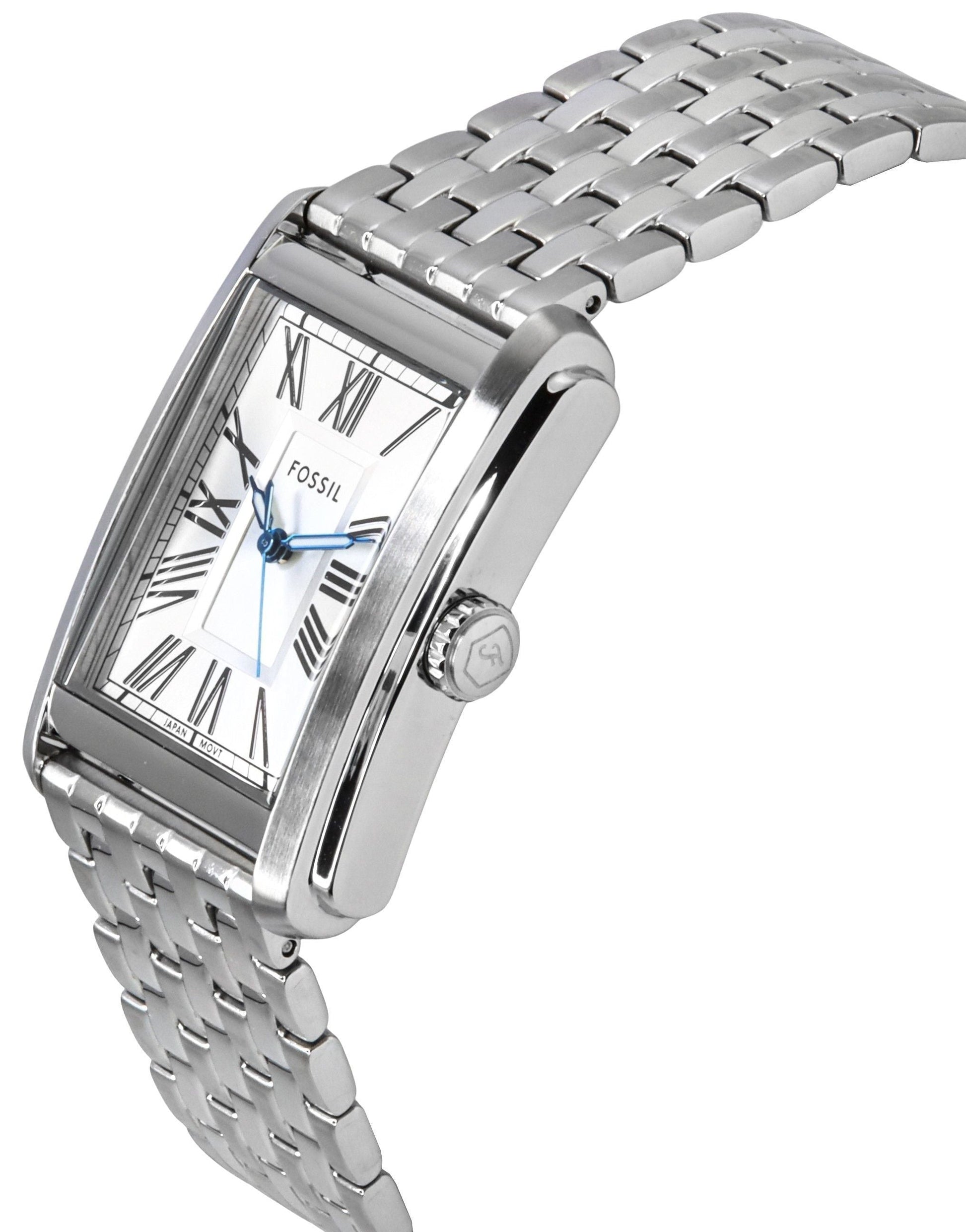 Fossil Carraway Stainless Steel Silver Dial Quartz FS6008 Men's Watch - Prestige Stones