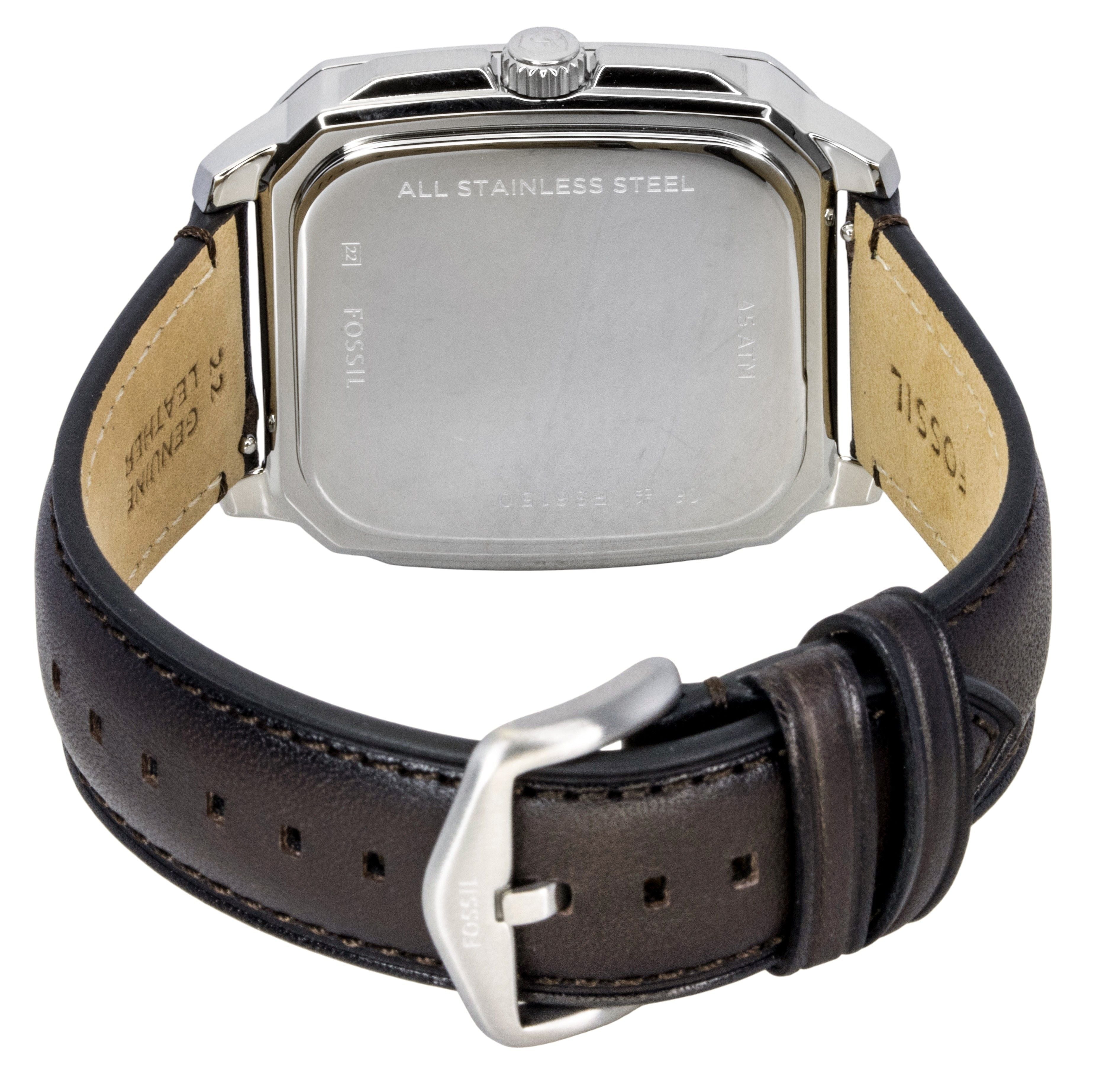 Fossil Crosby Leather Strap Green Dial Quartz FS6150 Men's Watch - Prestige Stones