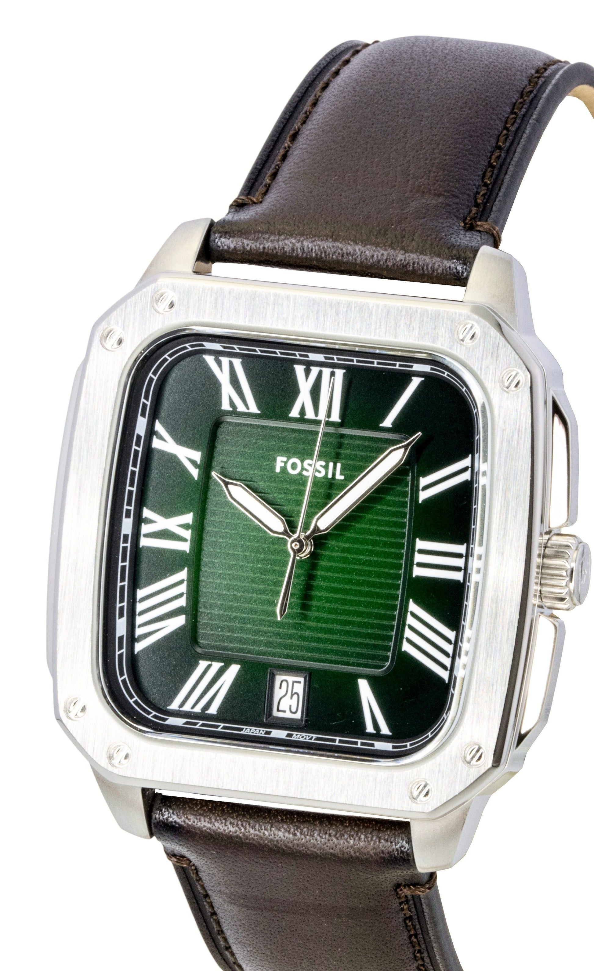 Fossil Crosby Leather Strap Green Dial Quartz FS6150 Men's Watch - Prestige Stones