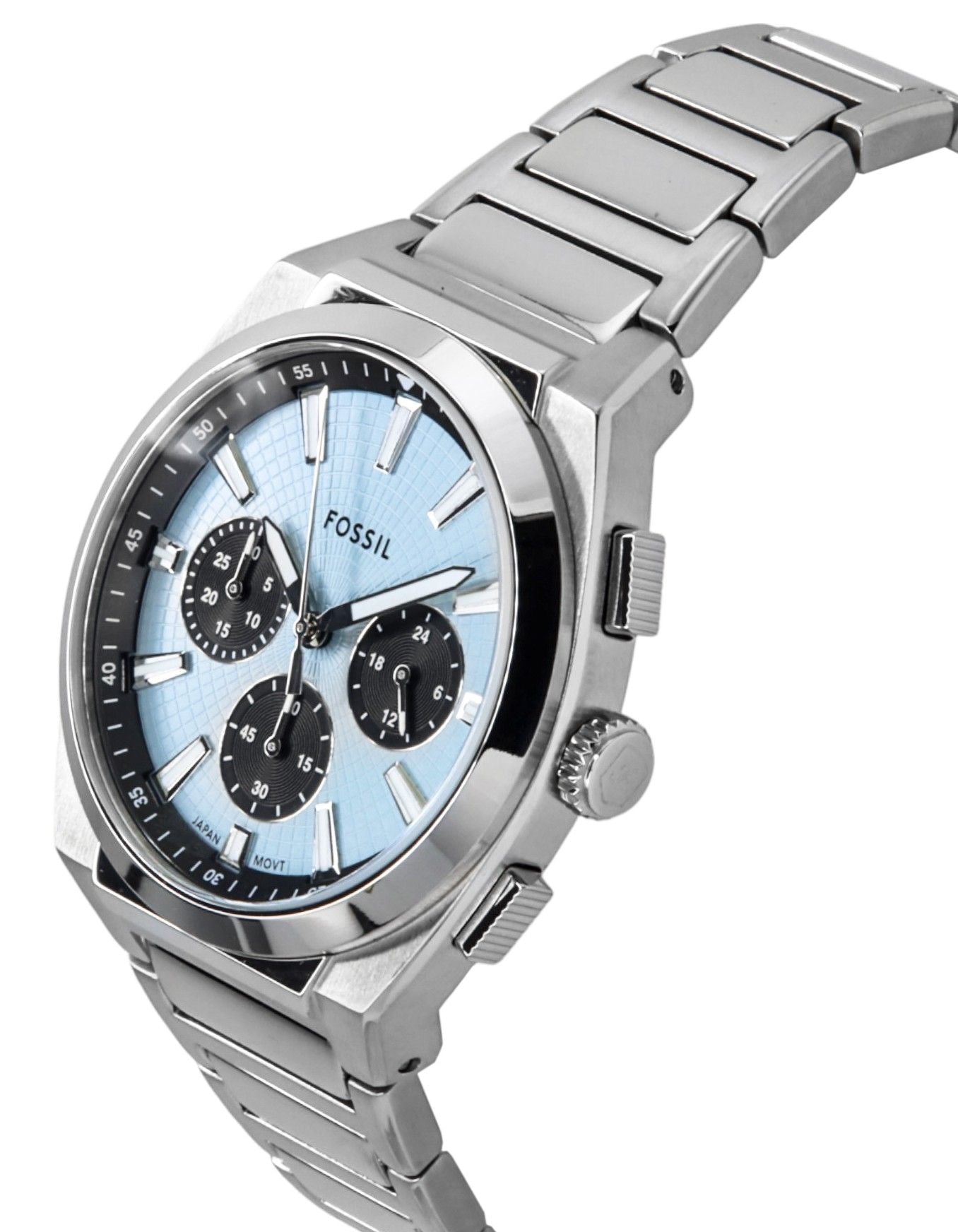 Fossil Everett Chronograph Stainless Steel Blue Dial Quartz FS6105 Men's Watch - Prestige Stones
