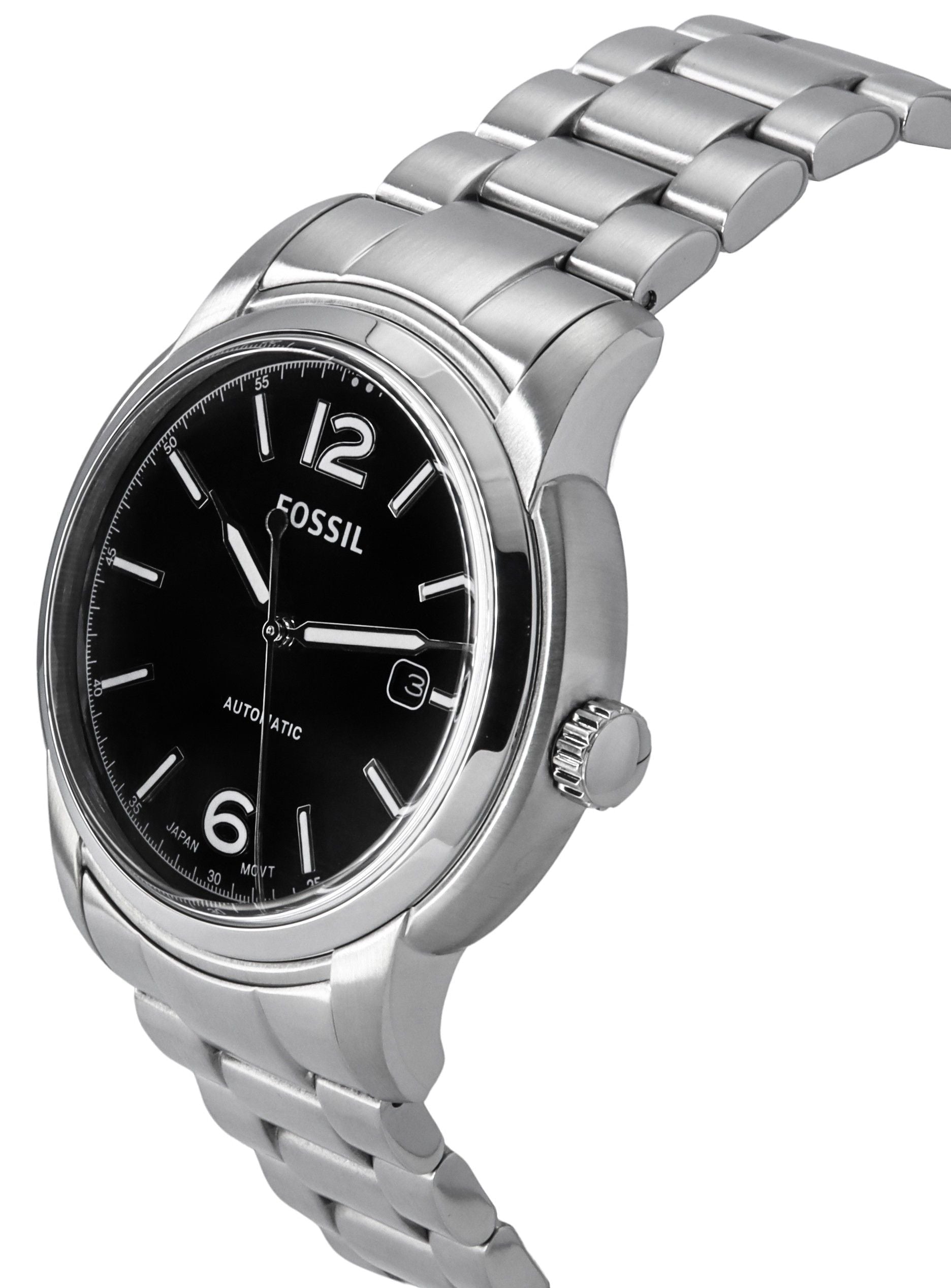 Fossil Heritage Stainless Steel Black Dial Automatic ME3223 Unisex Watch - Prestige Stones