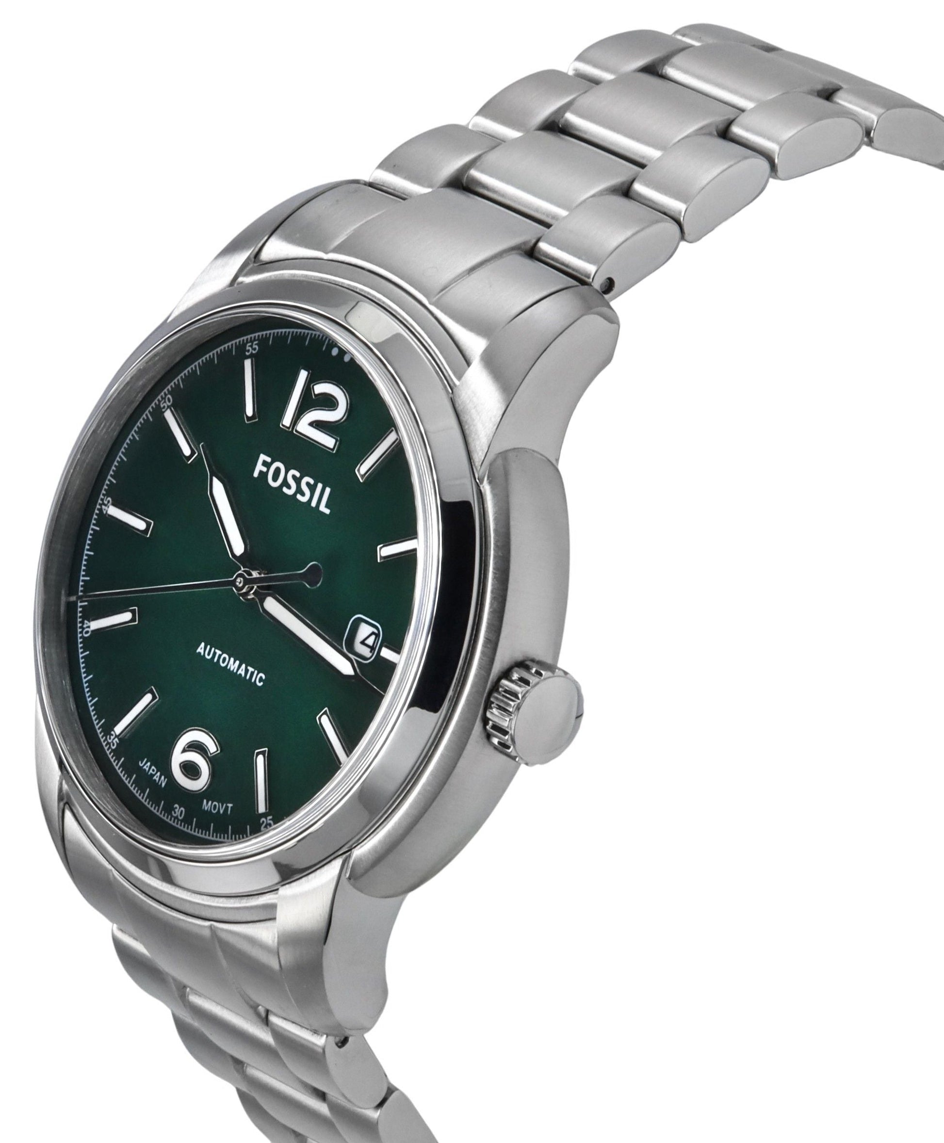 Fossil Heritage Stainless Steel Green Dial Automatic ME3224 Unisex Watch - Prestige Stones