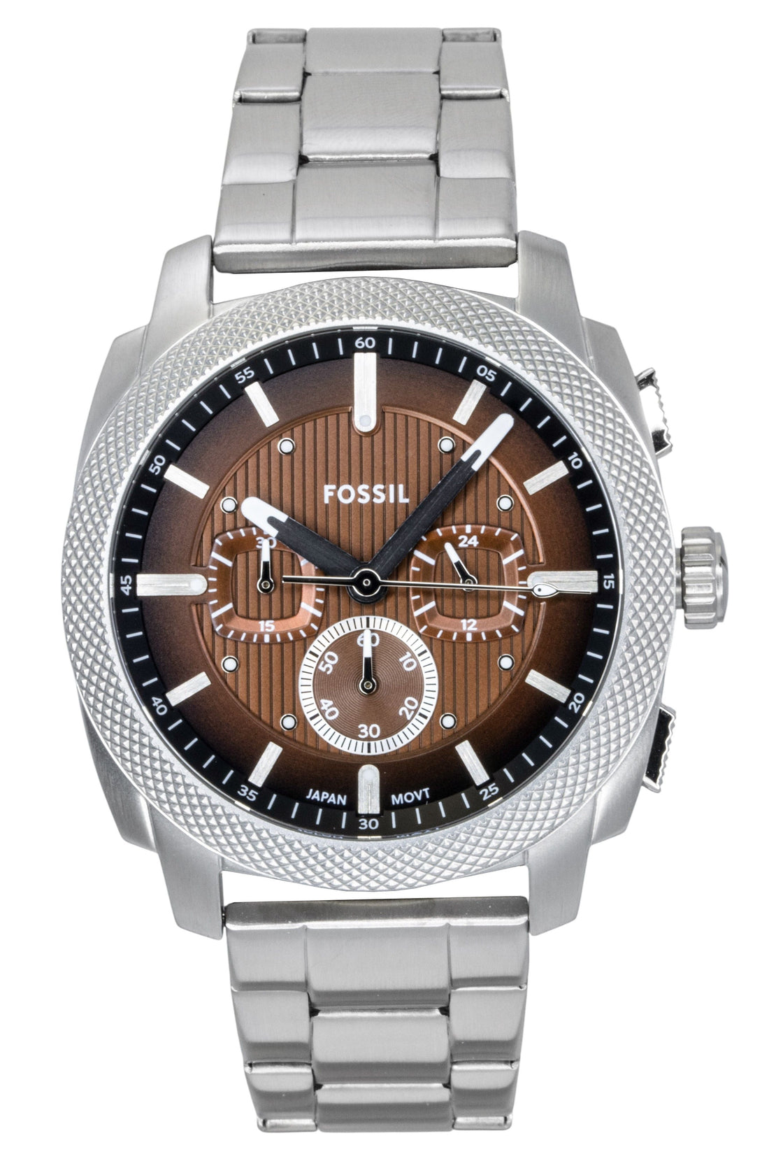 Fossil Machine Chronograph Stainless Steel Brown Dial Quartz FS6144 Men's Watch - Prestige Stones