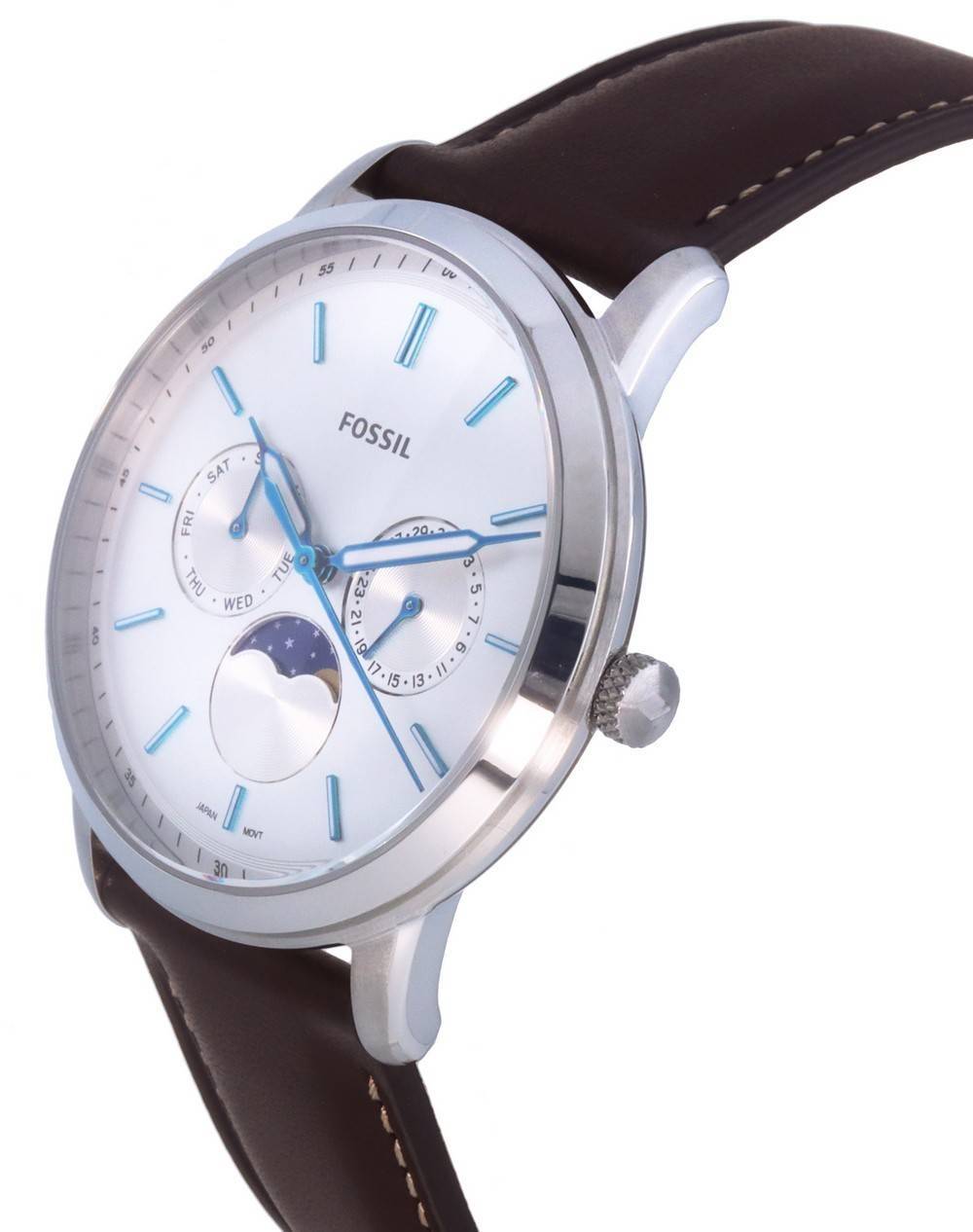 Fossil Neutra Minimalist Moonphase Silver Dial Quartz FS5905 Men's Watch - Prestige Stones