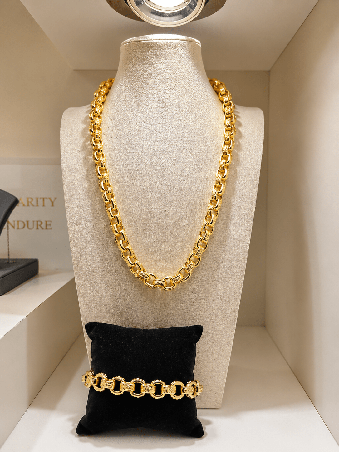 Gold-Plated Mariner Link Necklace - Prestige Stones