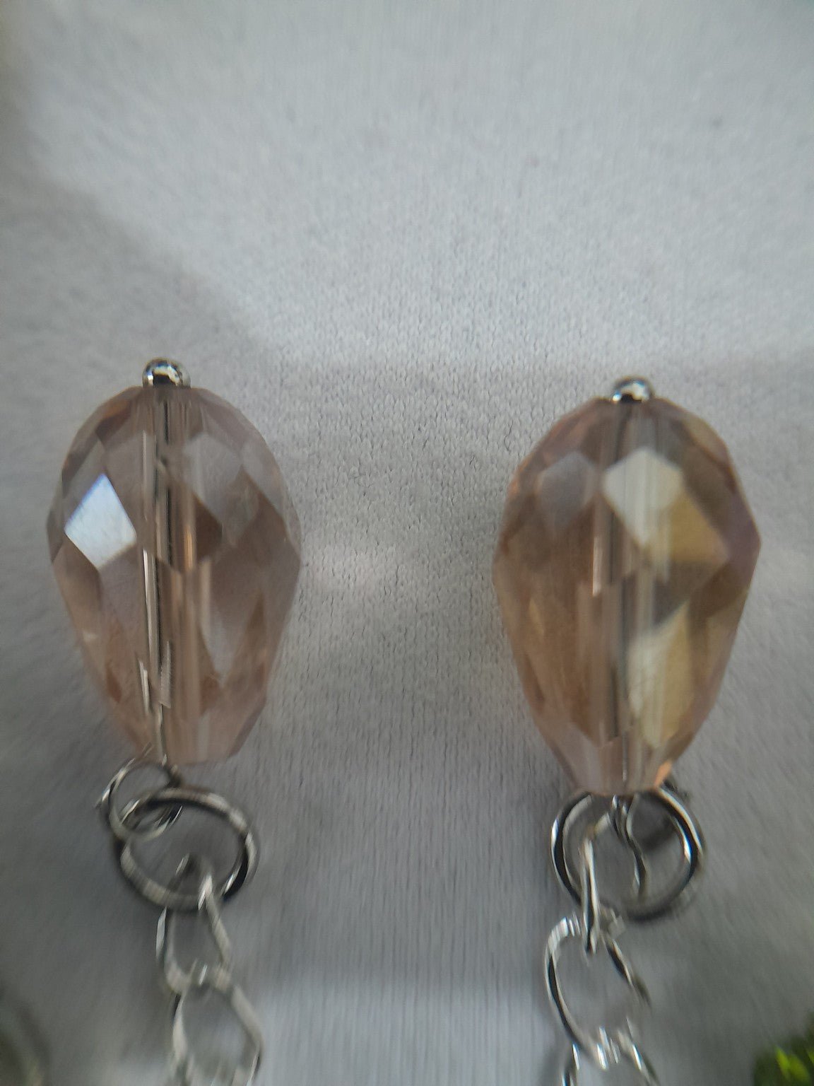 Green & Clear Crystal Dangle Bracelet Set - Prestige Stones