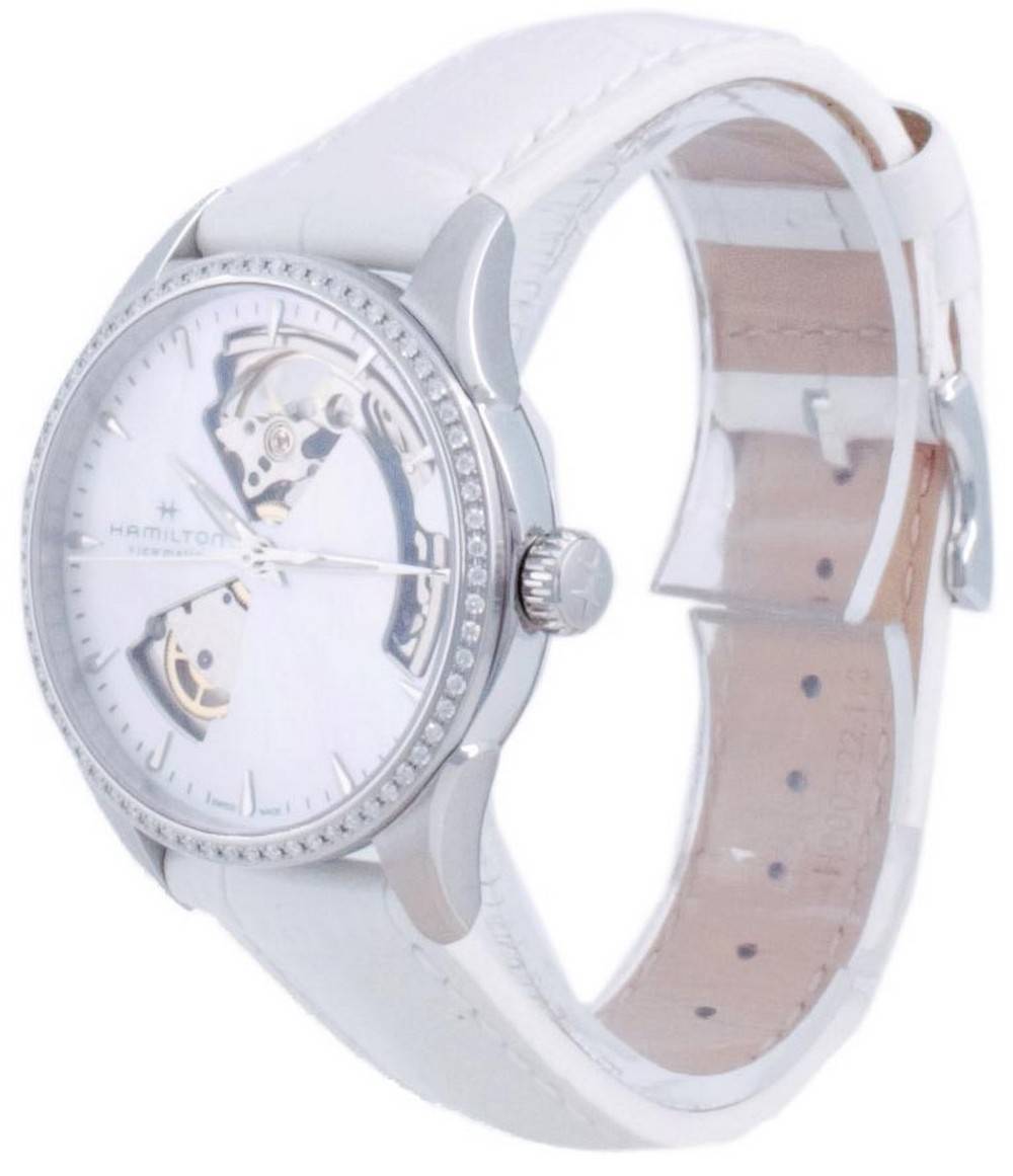 Hamilton Jazzmaster Open Heart Leather Automatic H32205890 Women's Watch - Prestige Stones
