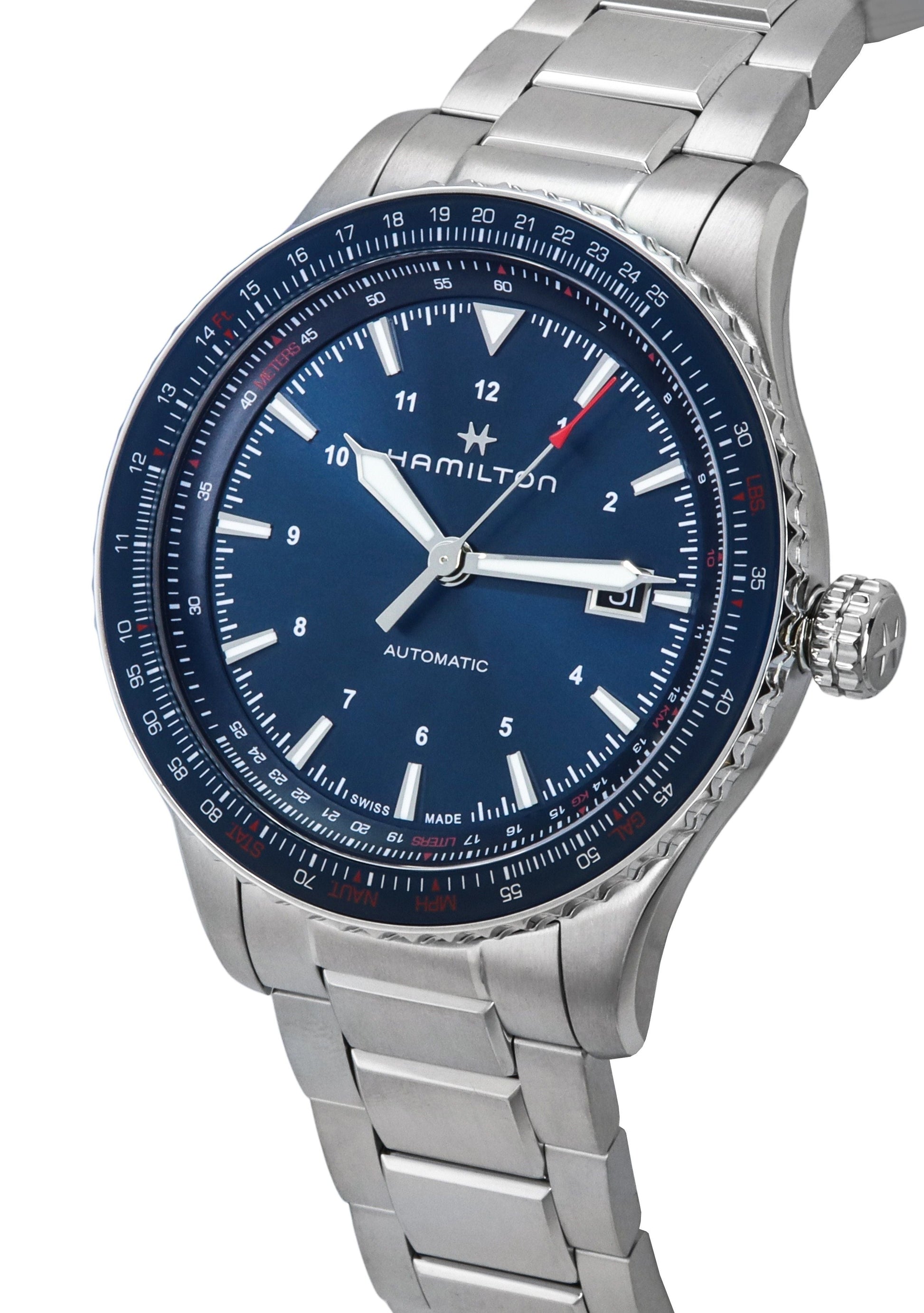 Hamilton Khaki Aviation Converter Blue Dial Automatic H76645140 100M Men's Watch - Prestige Stones