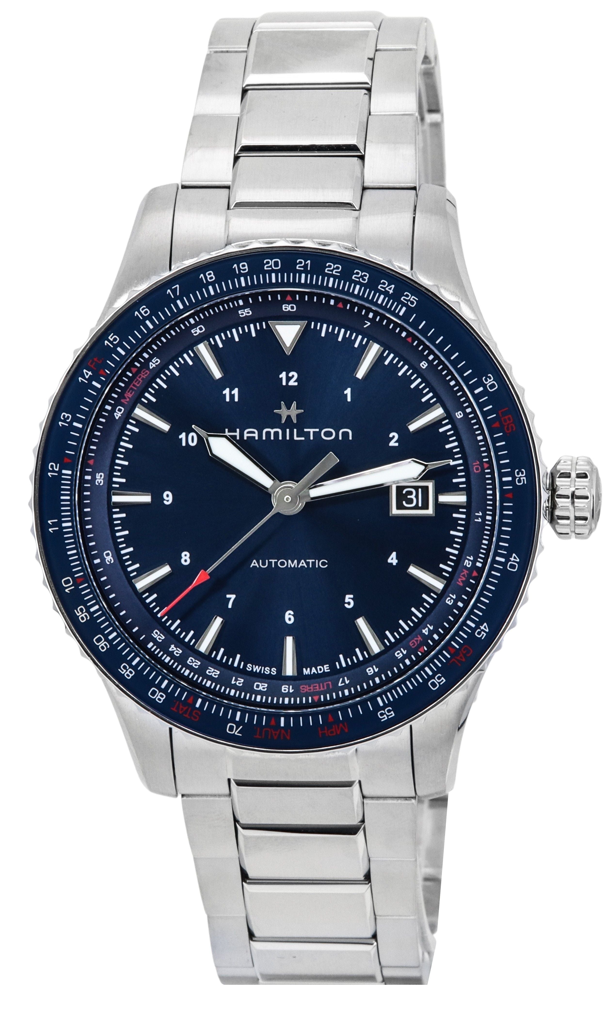 Hamilton Khaki Aviation Converter Blue Dial Automatic H76645140 100M Men's Watch - Prestige Stones